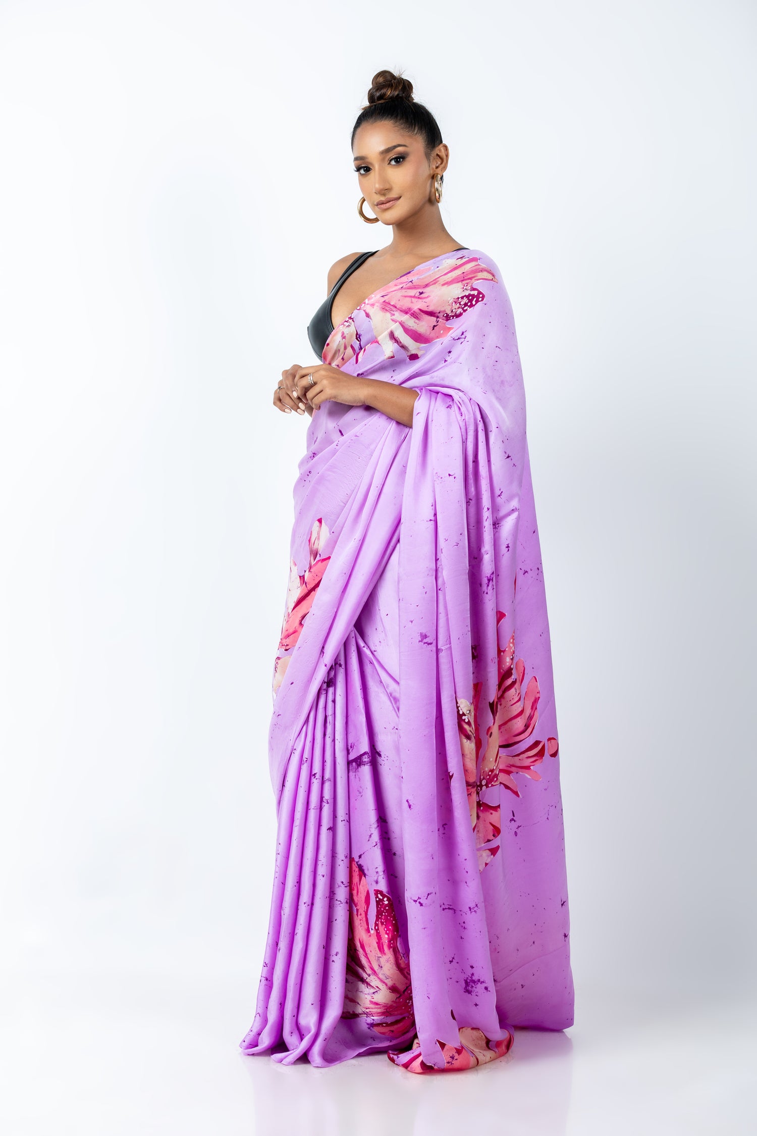 Lavender Blossom Charm Saree