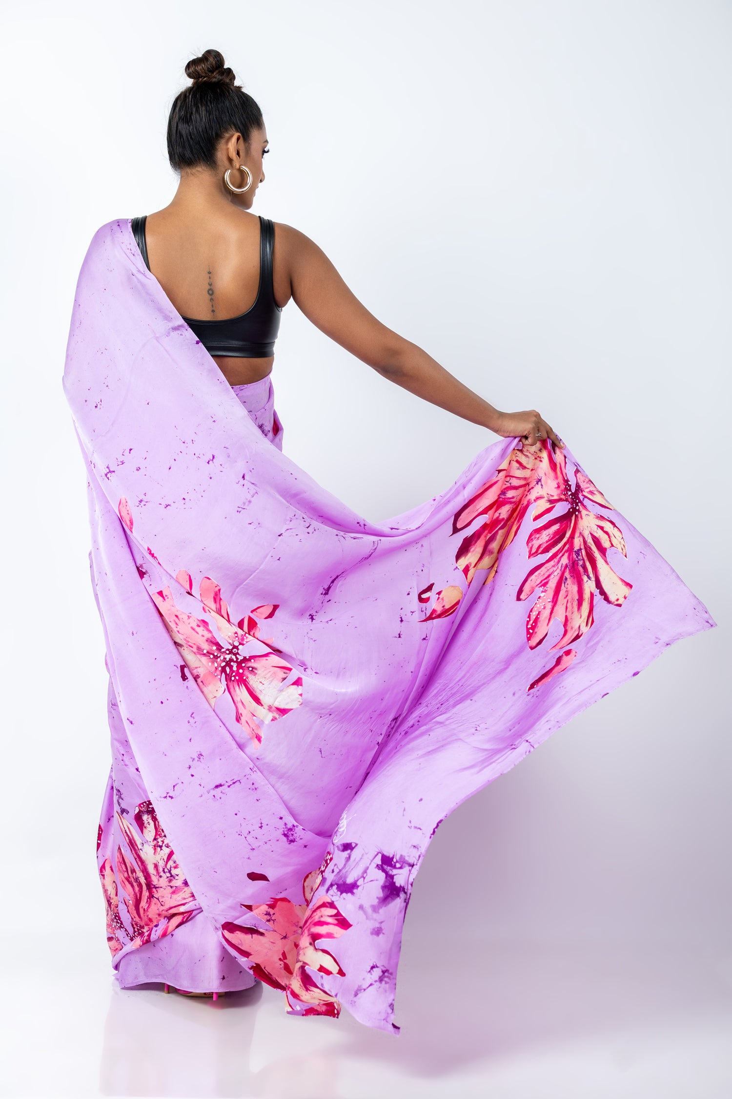 Lavender Blossom Charm Saree