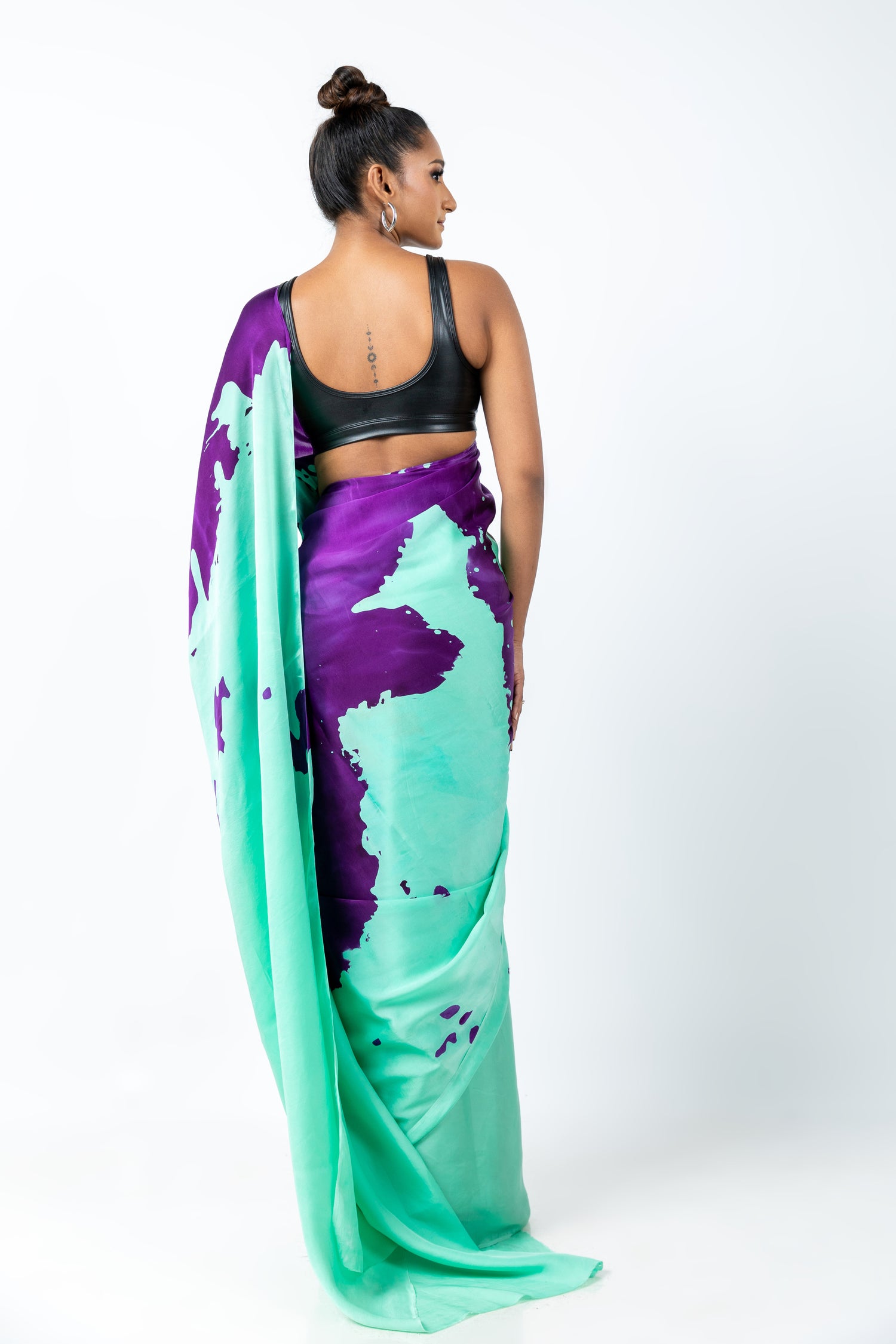 Abstract Batik Splash Saree