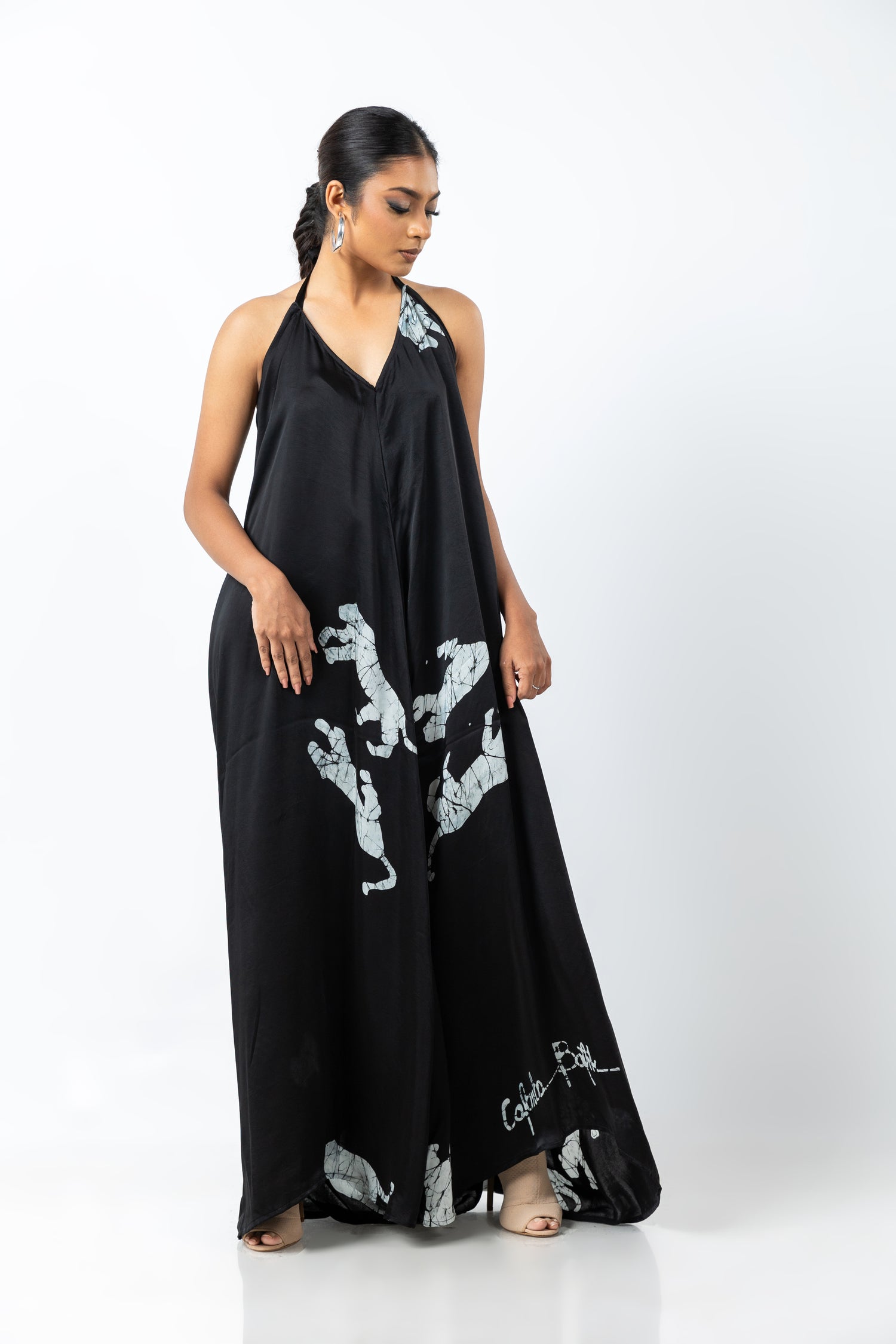 Wild Essence Backless Tiger Print Dress