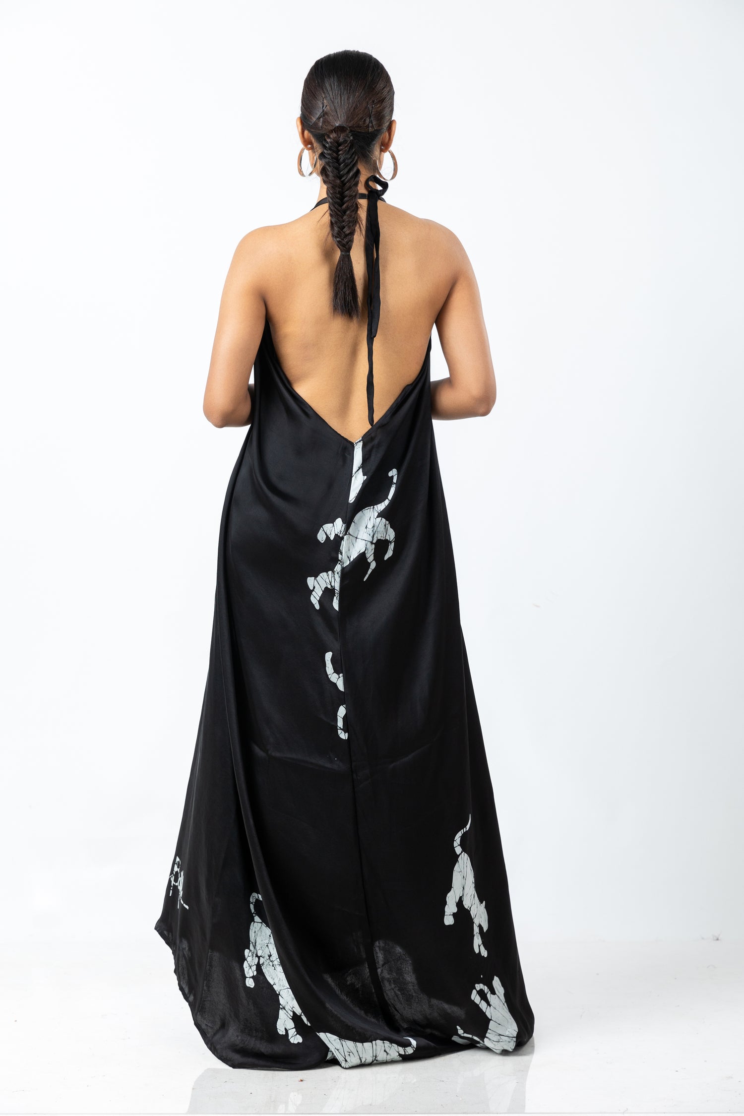 Wild Essence Backless Tiger Print Dress