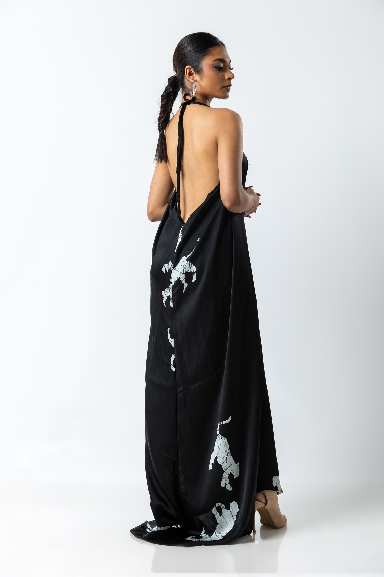 Wild Essence Backless Tiger Print Dress