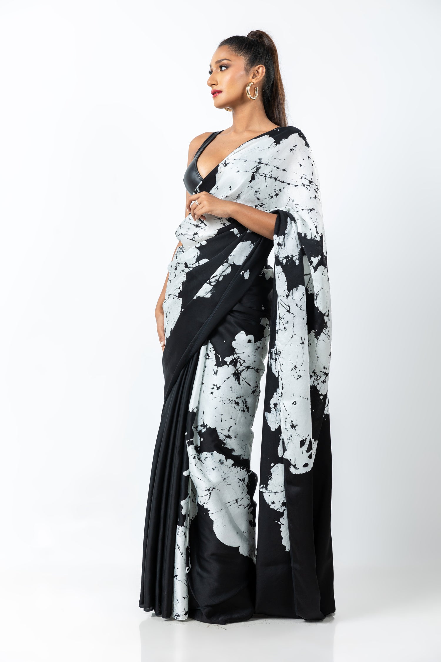 Black Feminist Abstract Saree