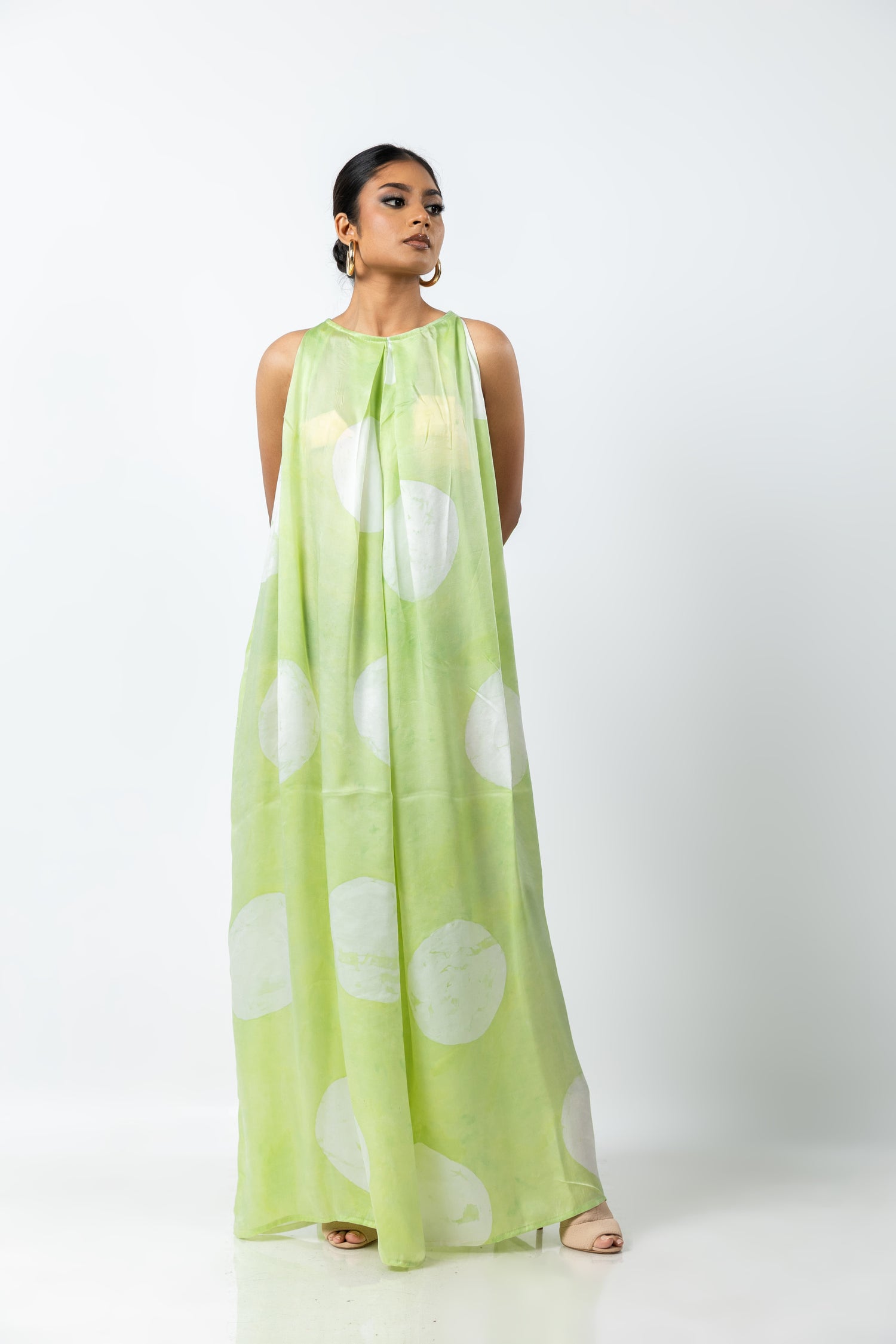 Emerald Polka Delight Dress: