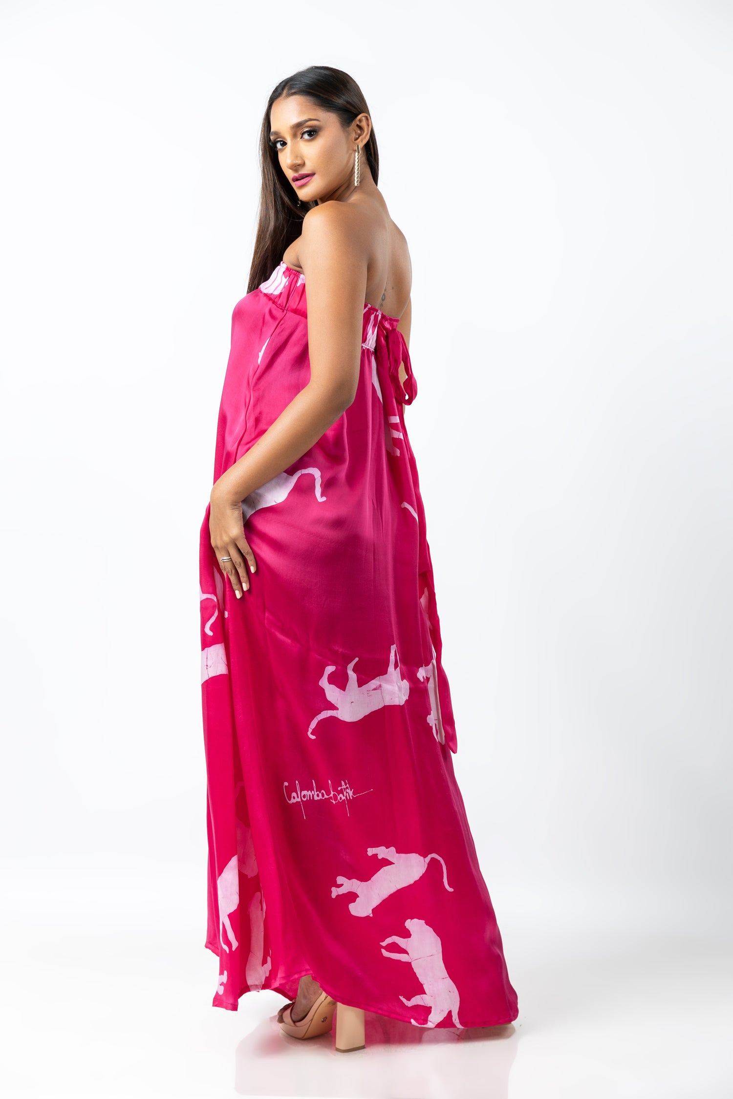 Ravishing Pink Tiger Tube Dress