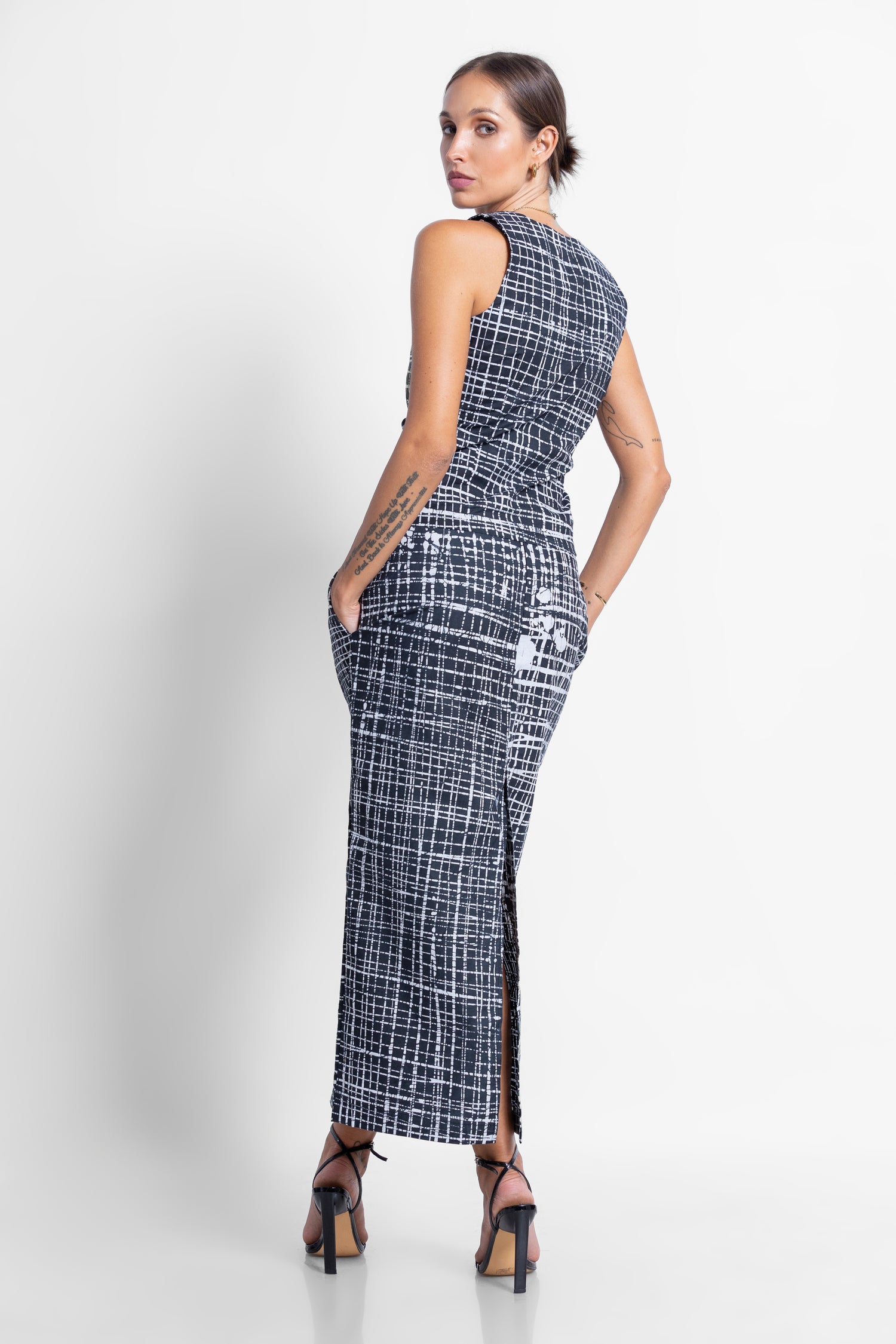 Puzzling Black Midi Skirt & Top - Summer 24'