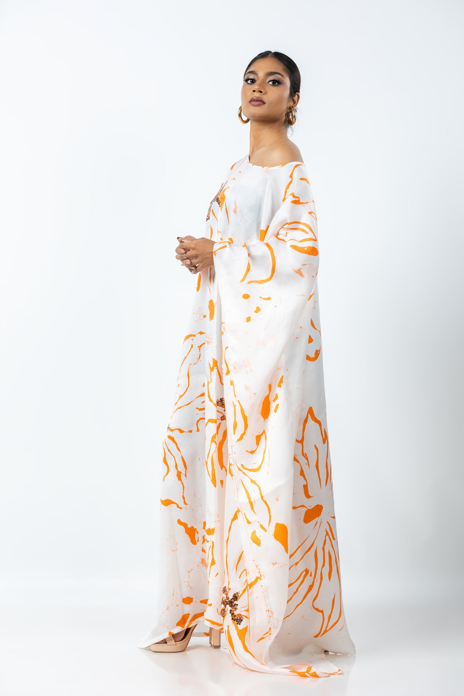 Tangerine Blossom Radiance Kaftan