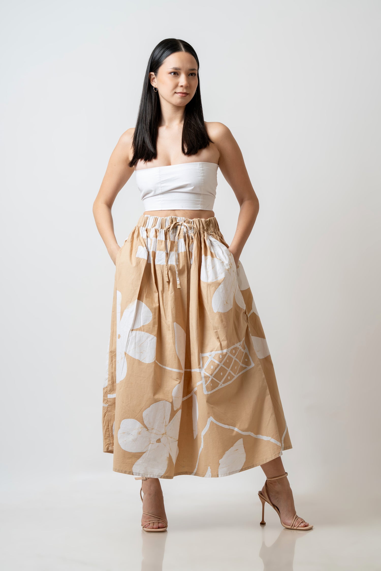 Beige Sunny Petal Skirt