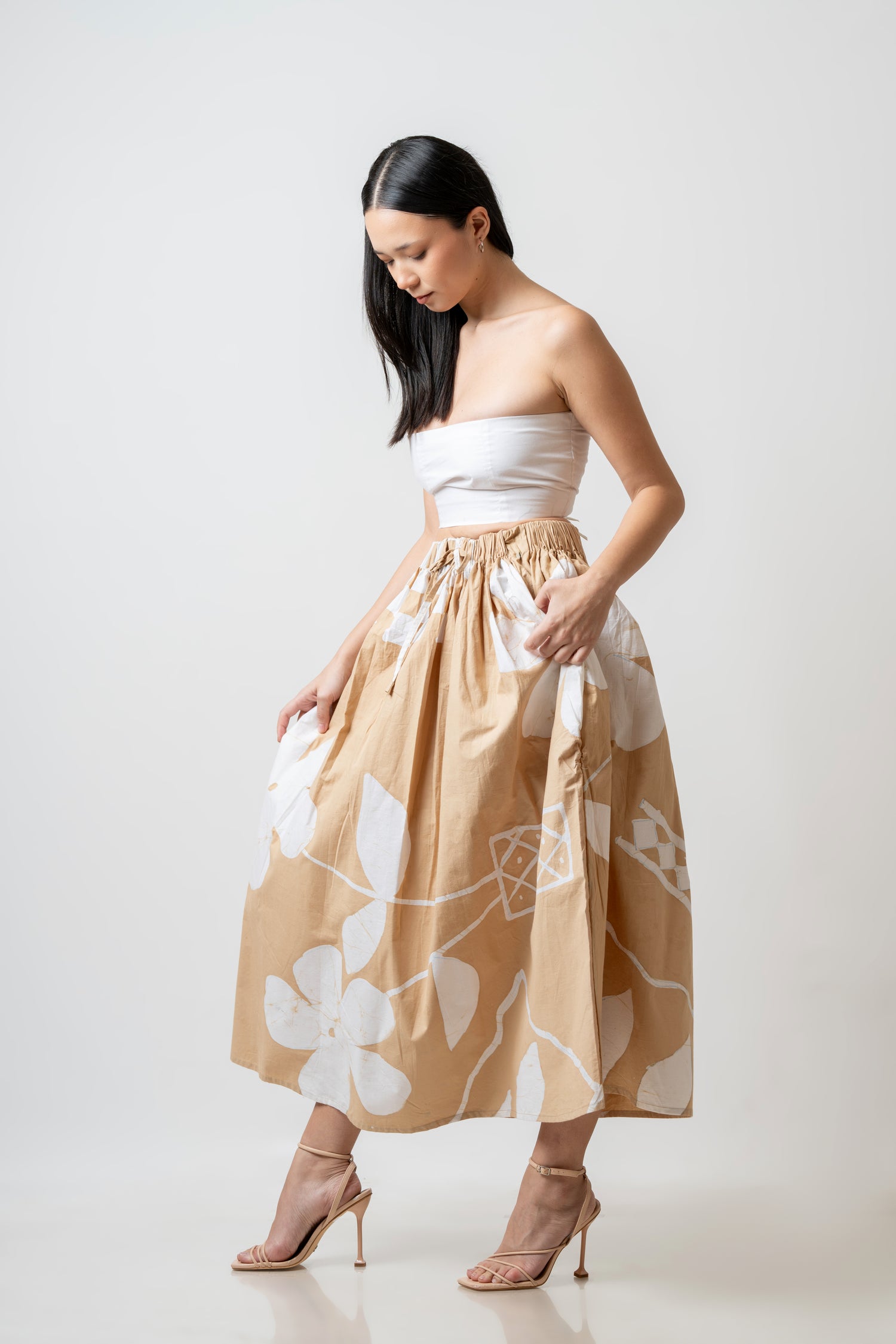 Beige Sunny Petal Skirt
