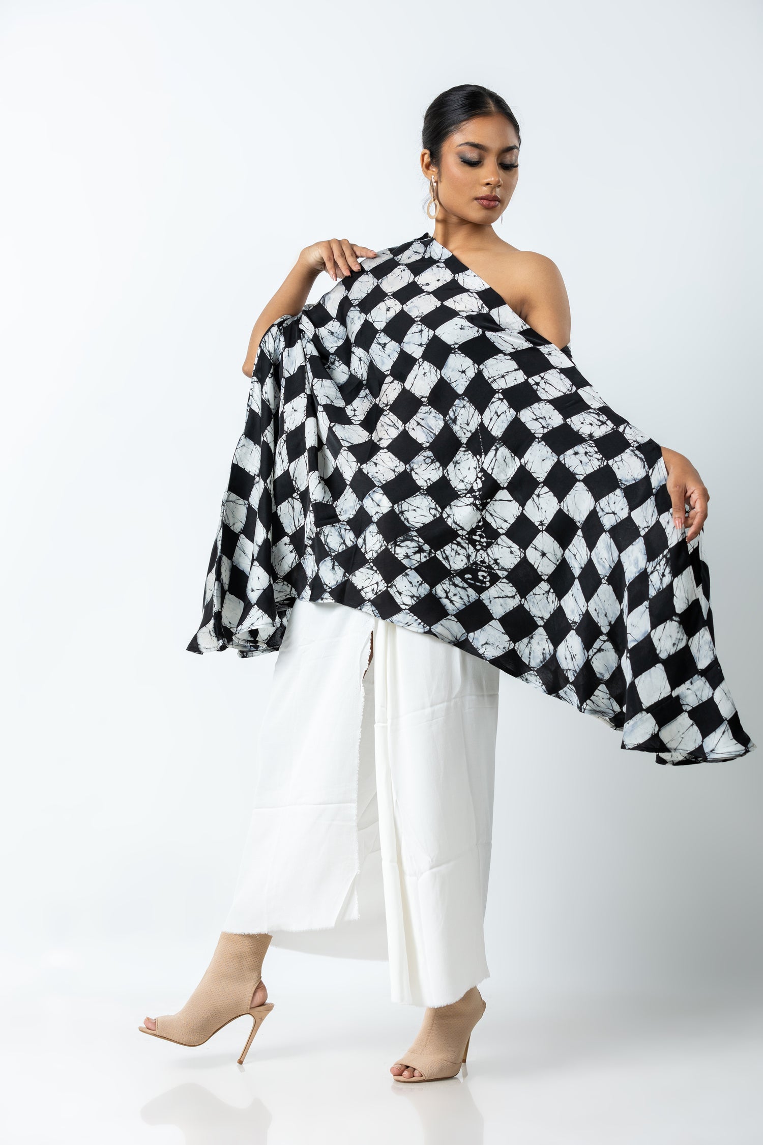 Checkered Tunic Top