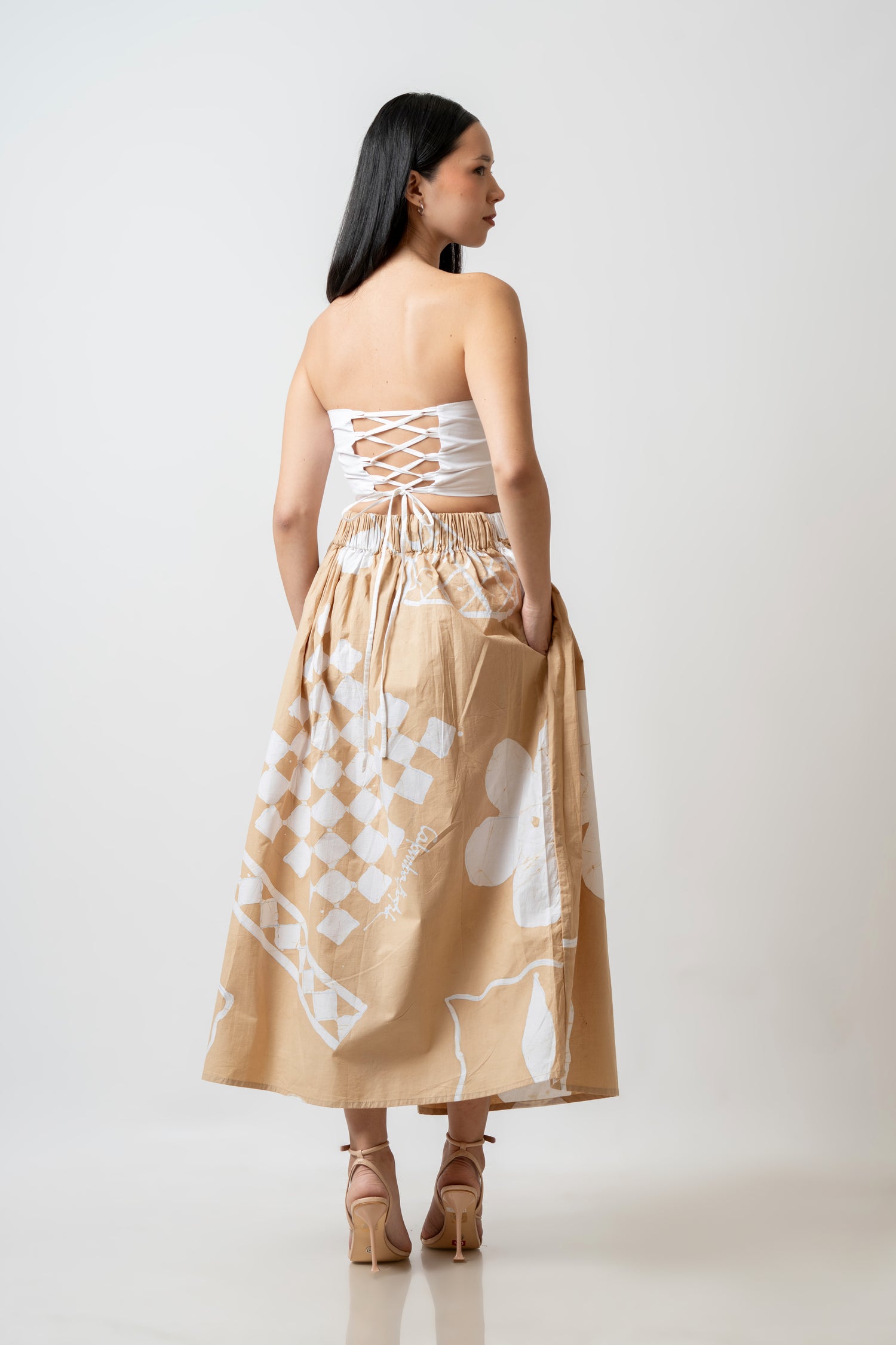 Beige Sunny Petal Skirt