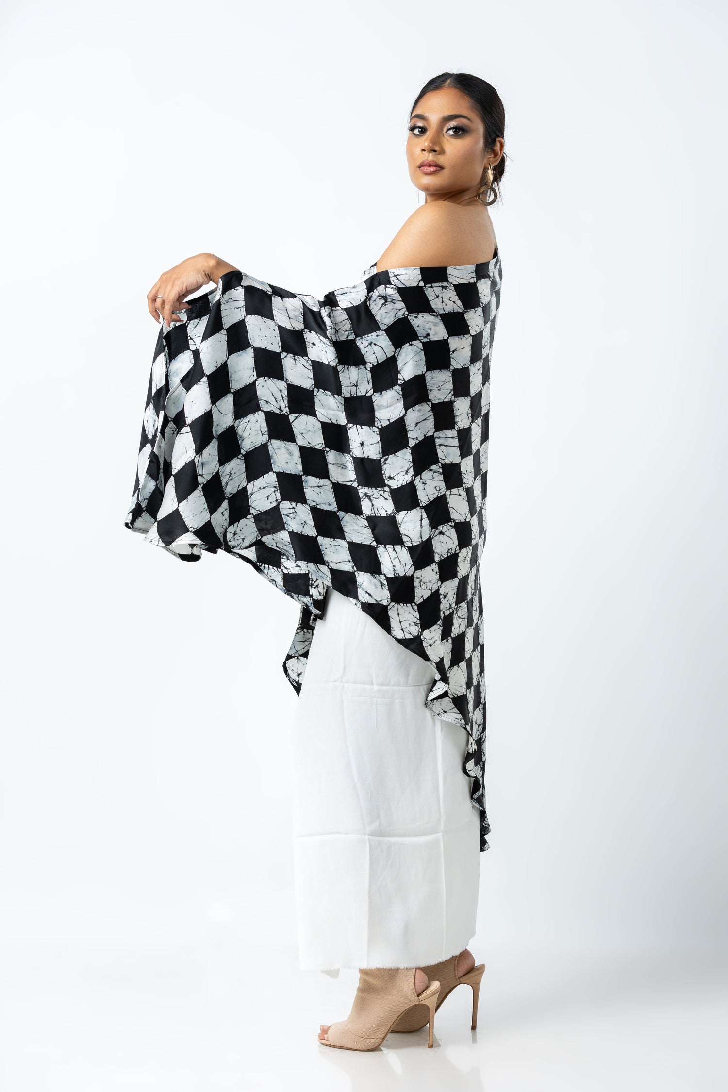 Checkered Tunic Top