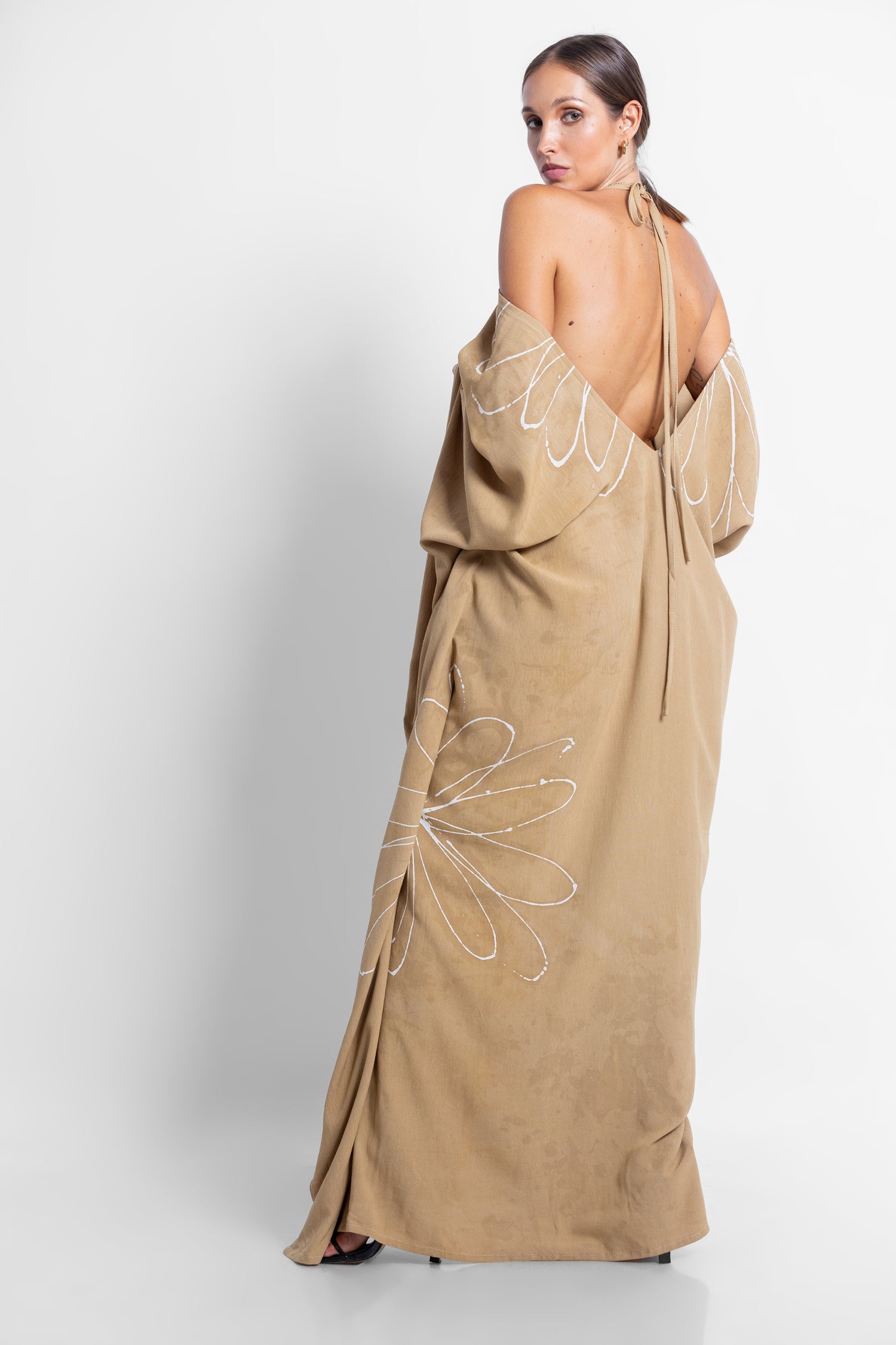Floral Brown Kaftan - Summer 24'