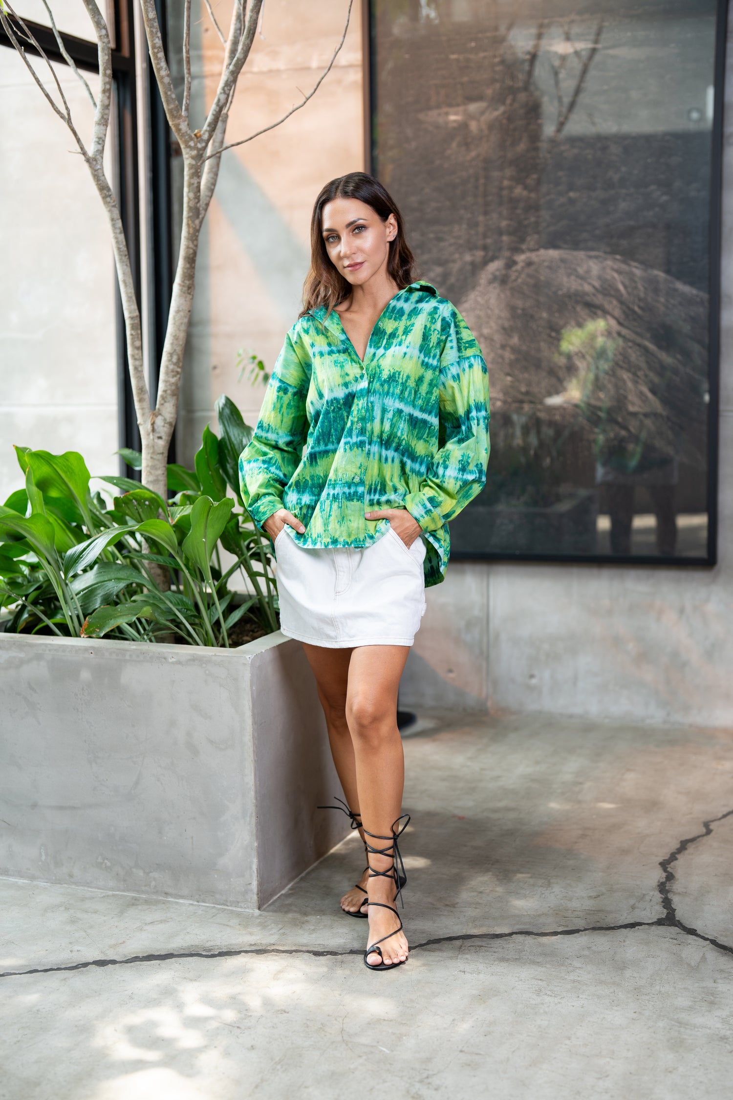 Green Abstract Shirt
