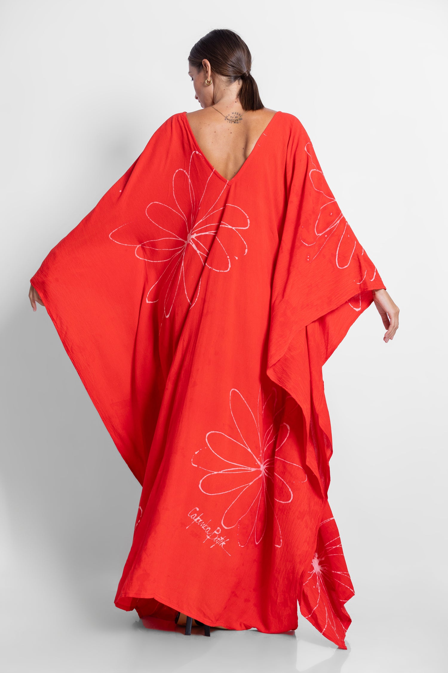 Floral Red Kaftan - Summer 24'
