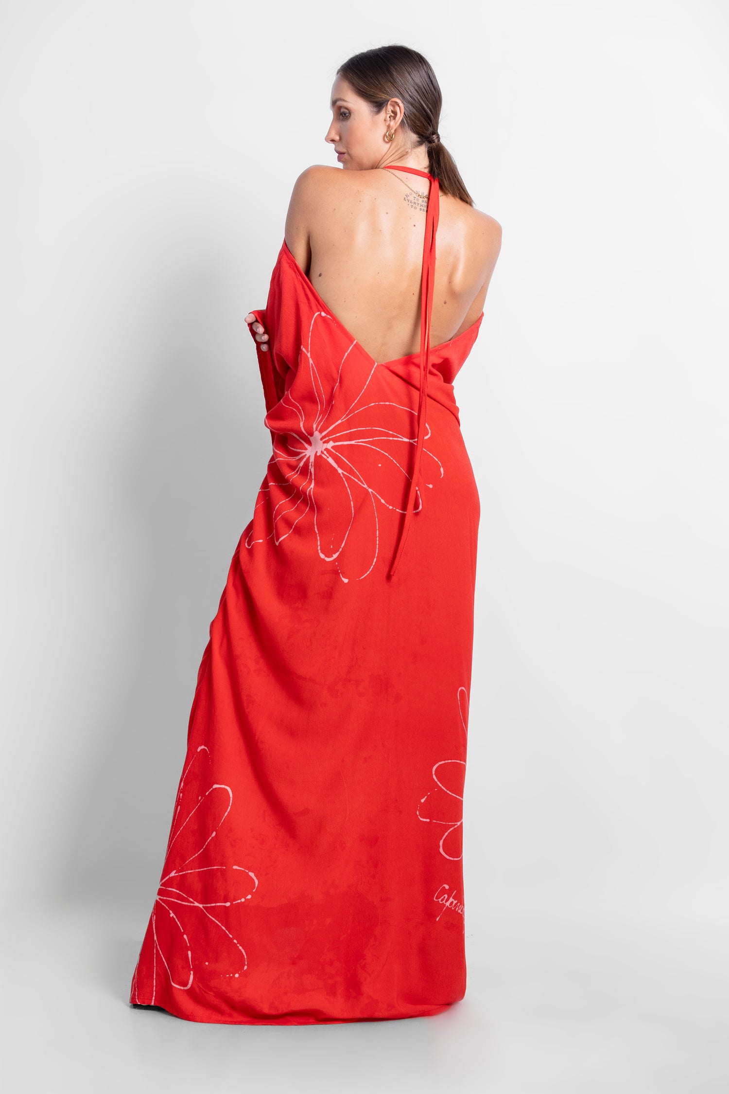 Floral Red Kaftan - Summer 24'