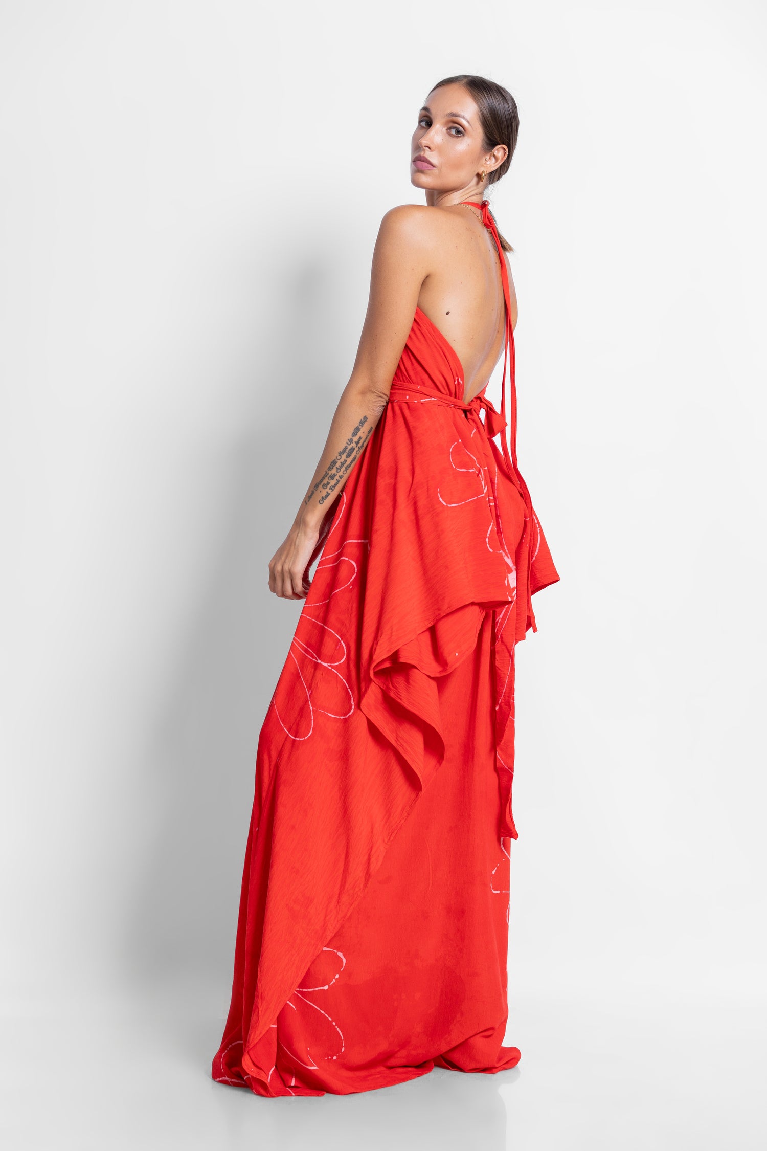 Floral Red Kaftan - Summer 24'
