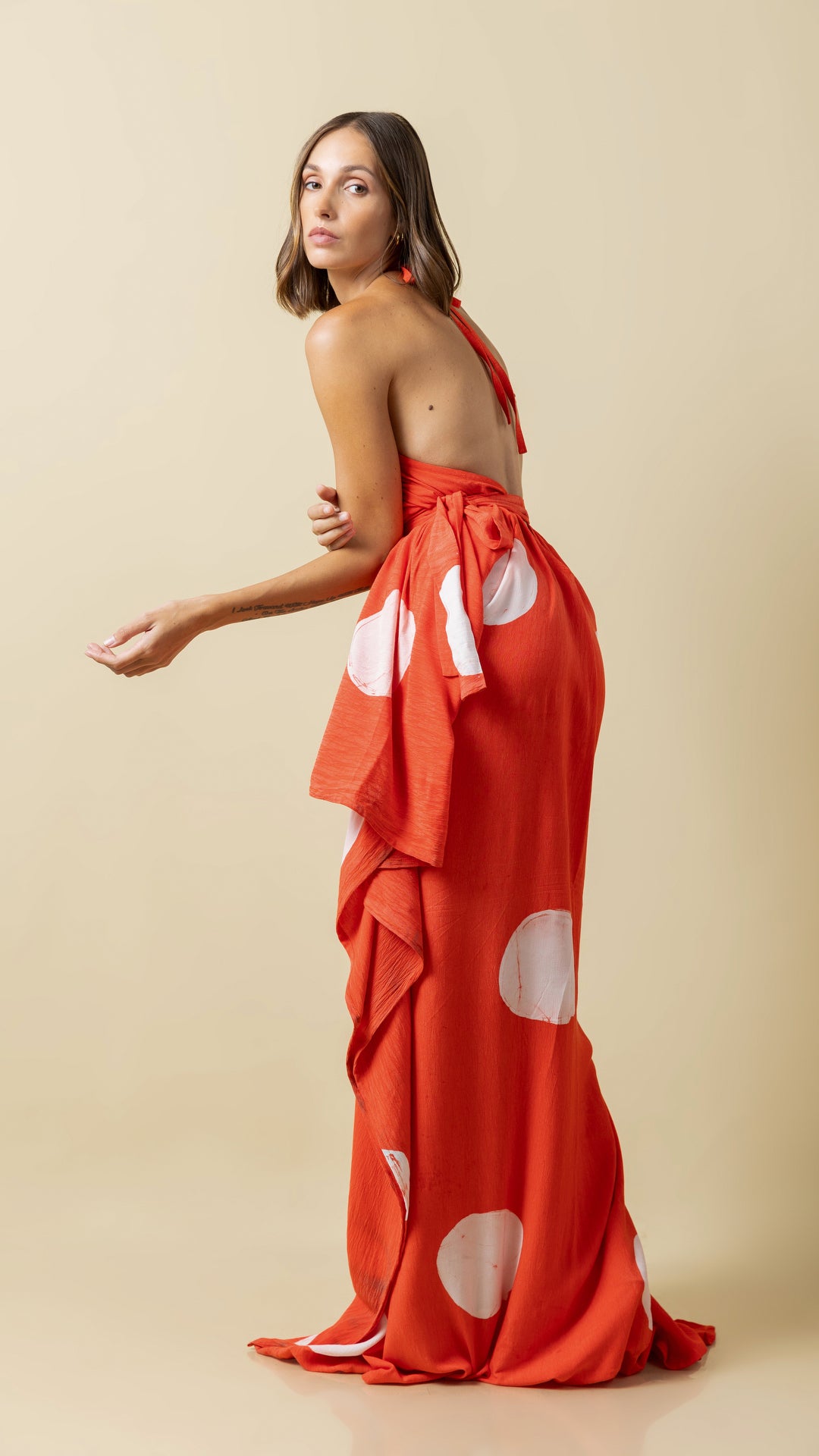 Red Polka Dot Kaftan