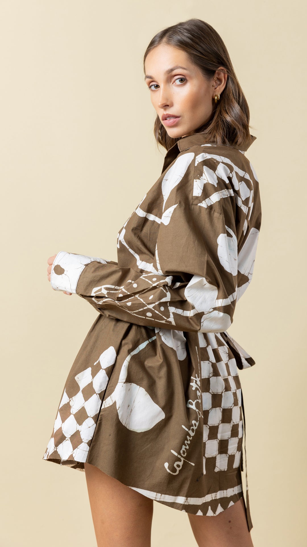 Chic and Short: The Must-Have khaki Shirt Dress