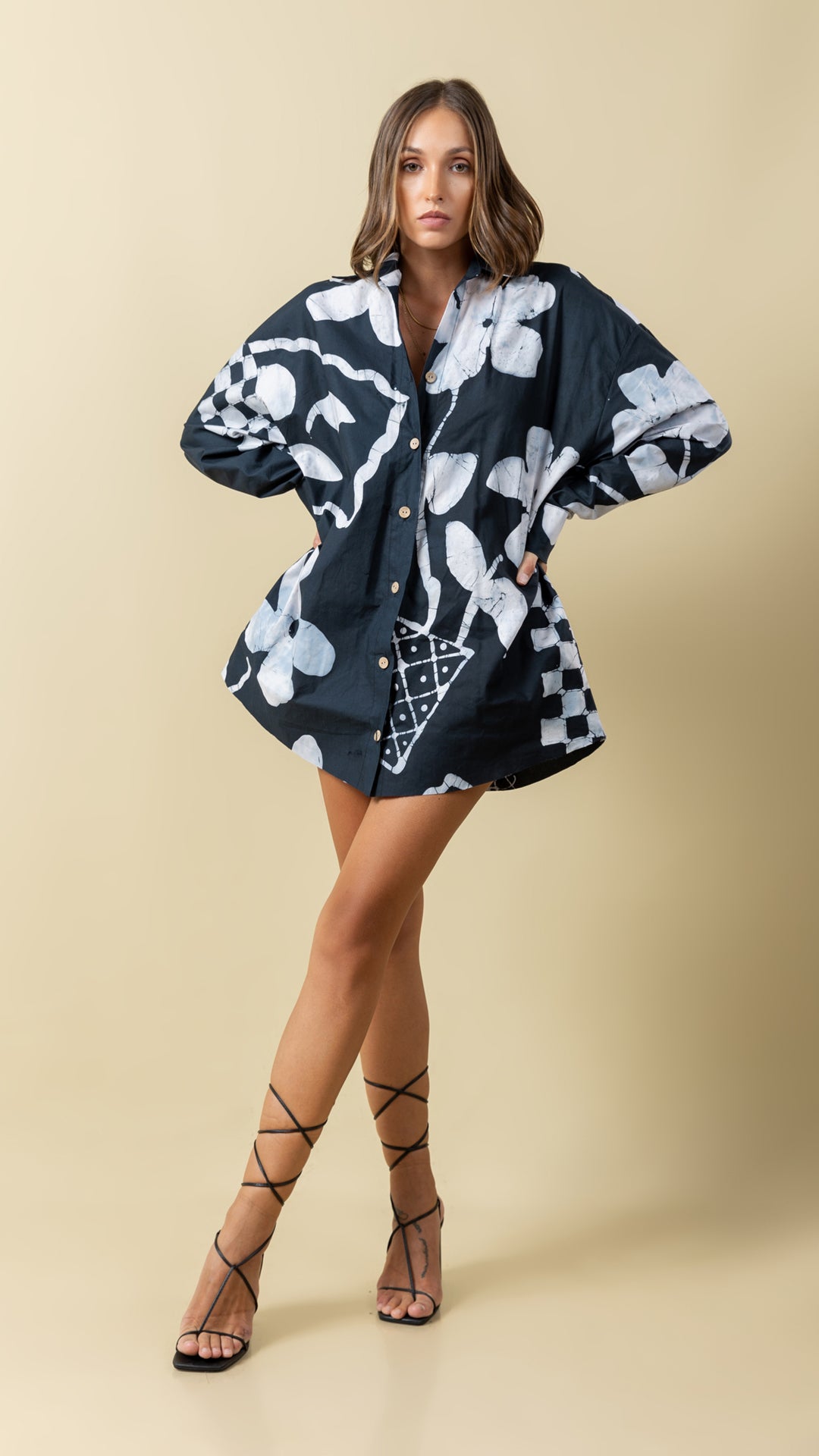 Black Short Shirt Dress