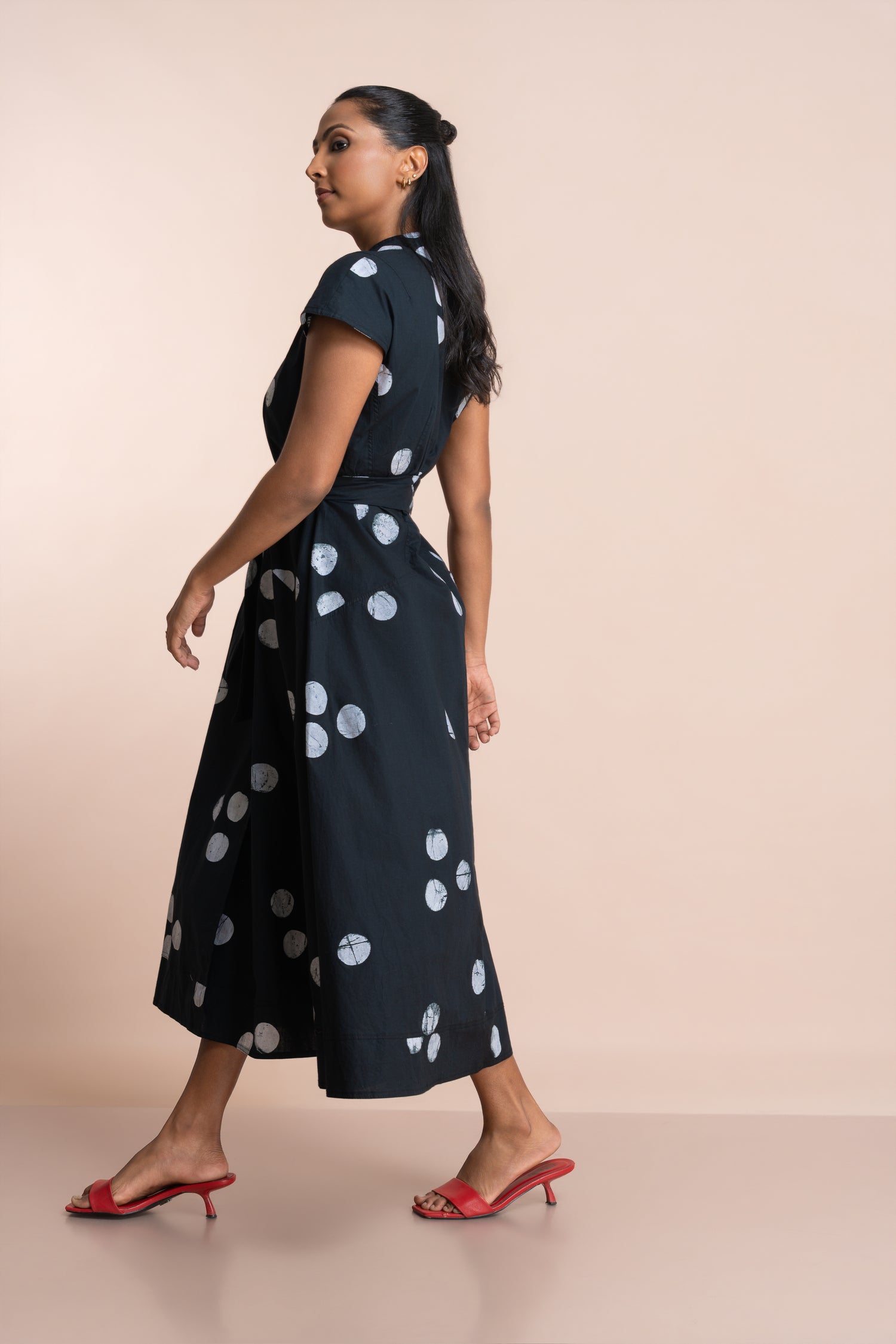 Classic Dot Wrap Dress