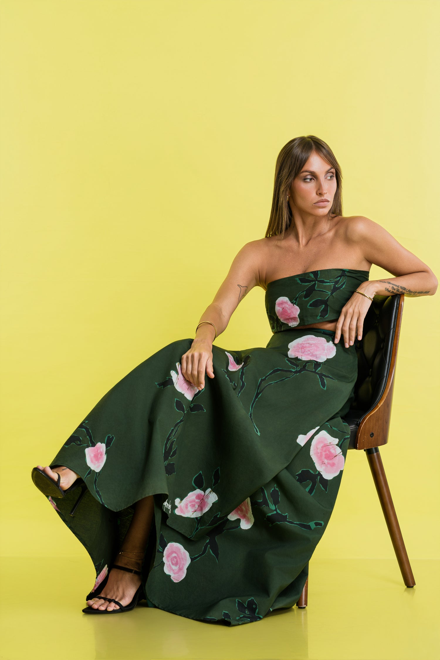 Bloomstate | Rosalia Green Wrap Skirt