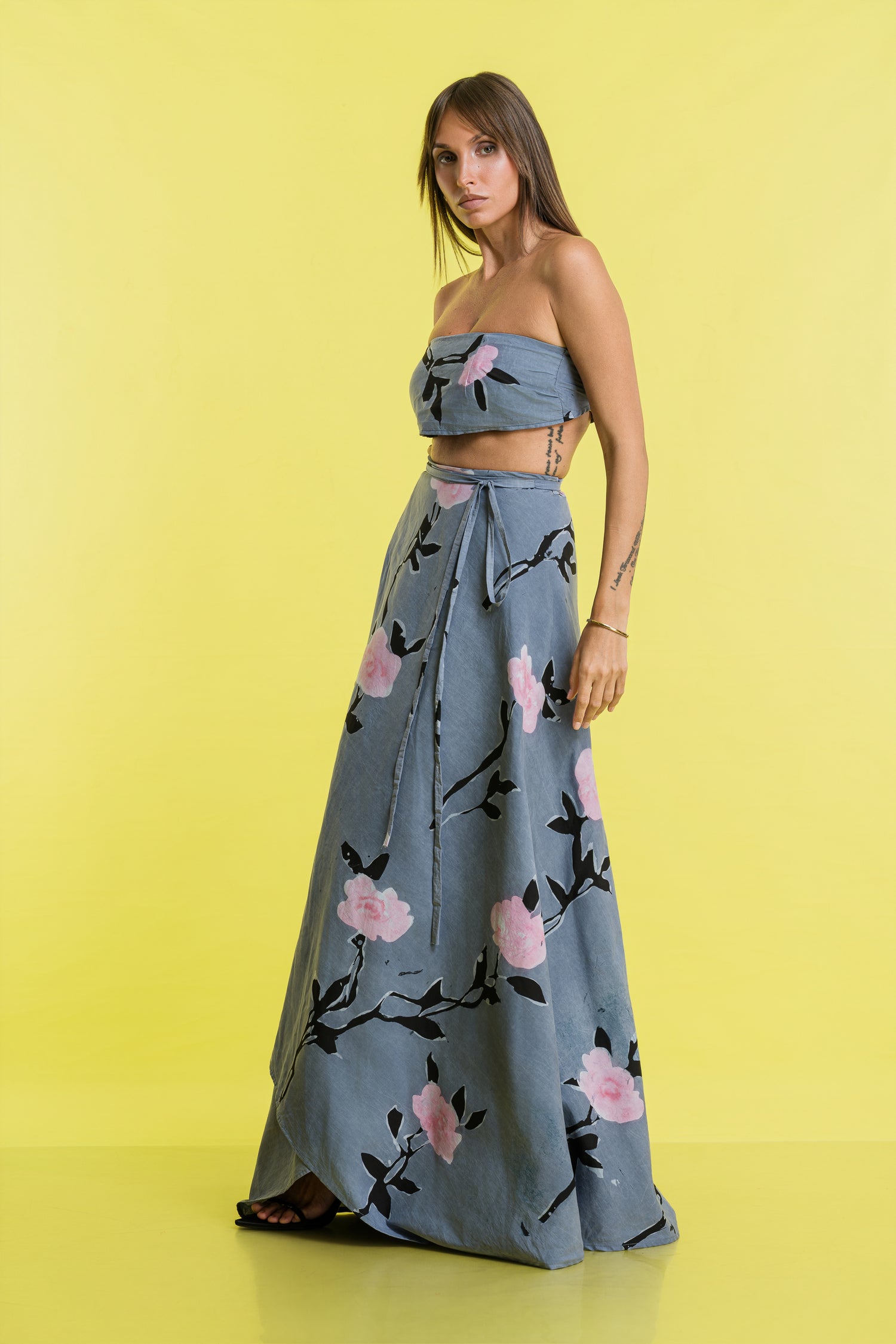 Bloomstate | Rosalia Grey Wrap Skirt