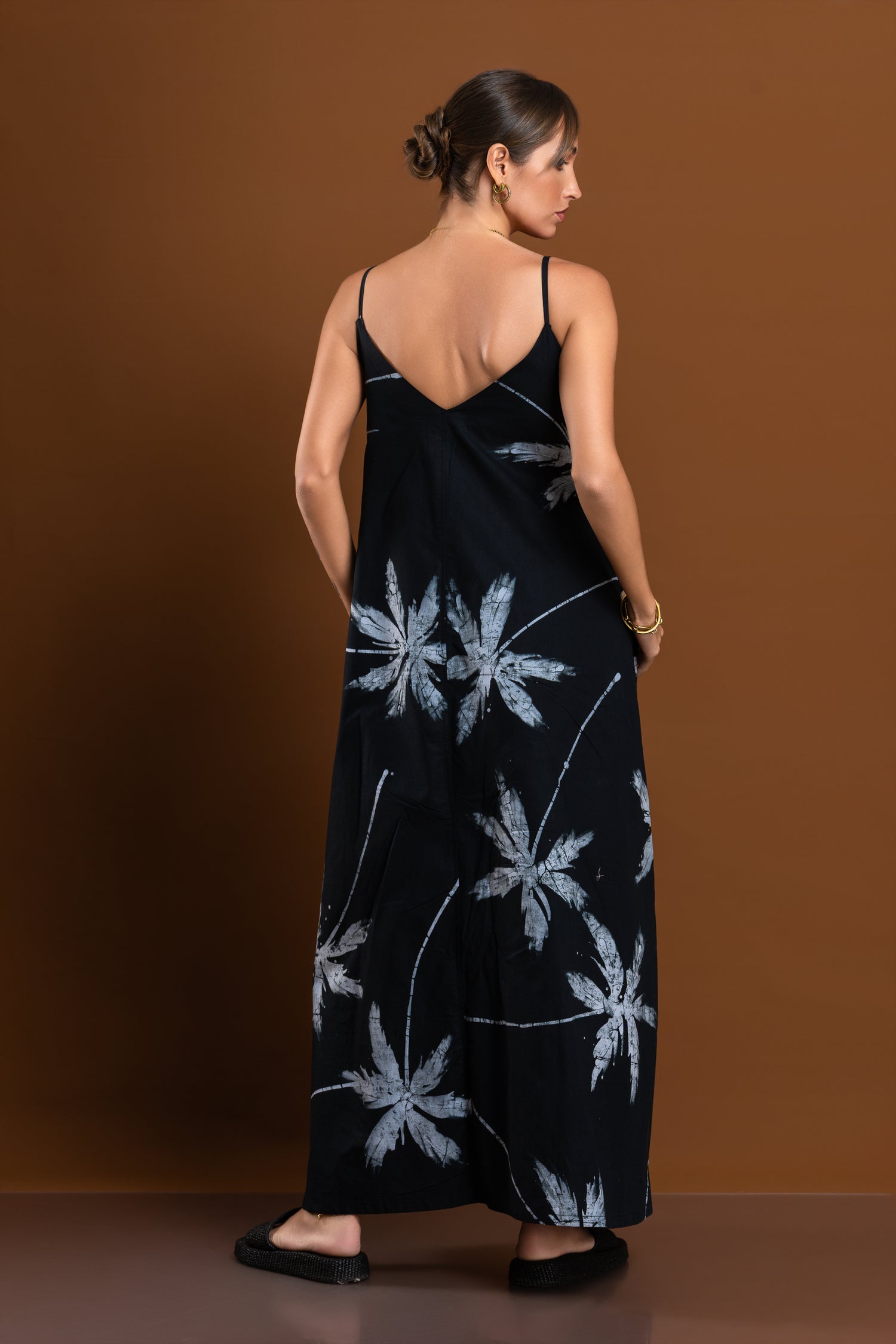 Midnight Palm Isla Strap Dress