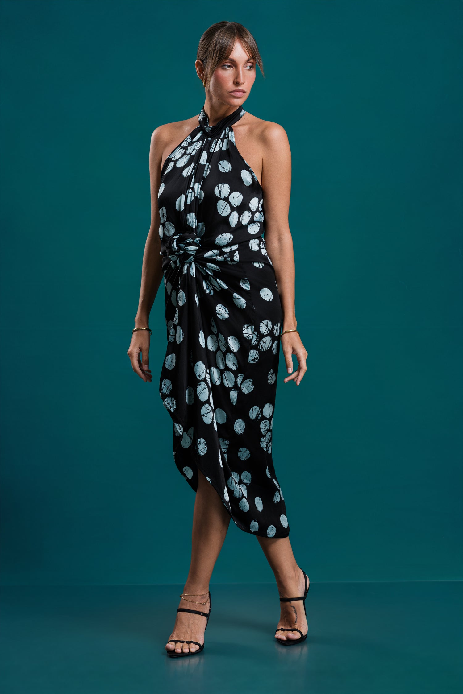 Lumina | Rosette Black Knot Dress