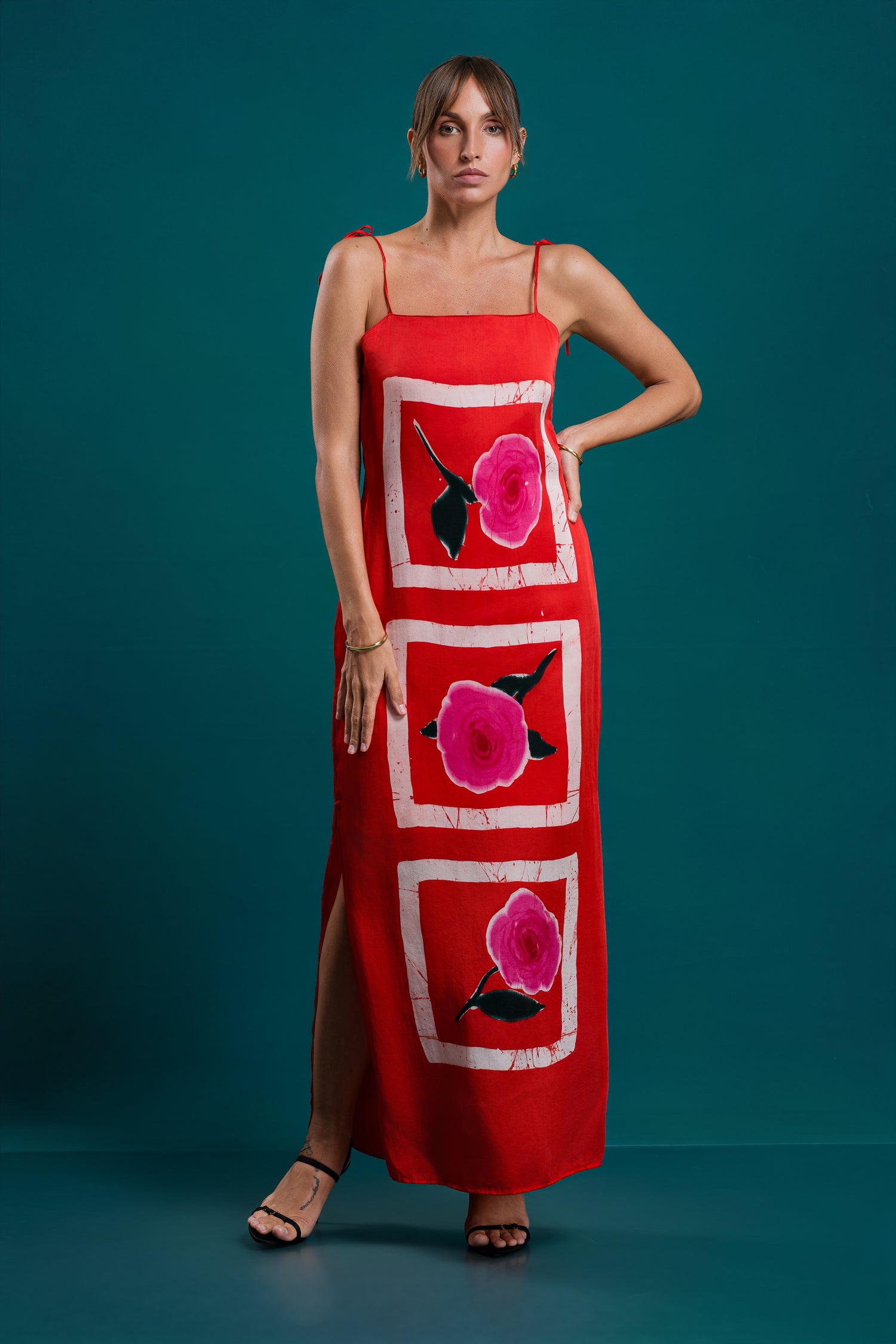 Lumina | Noir Rose Red Strap Dress