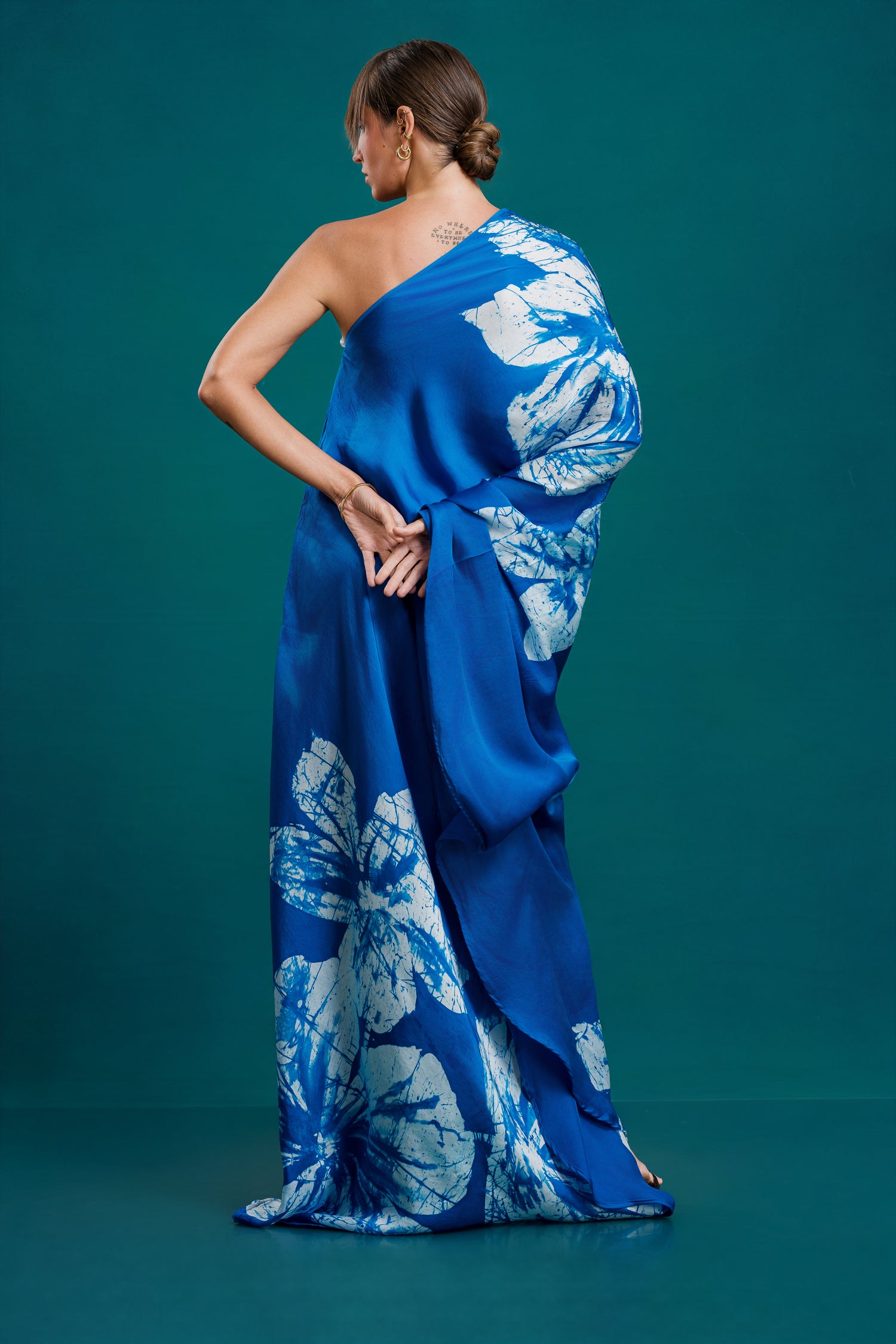 Lumina | Blue Bloom One-Shoulder Dress