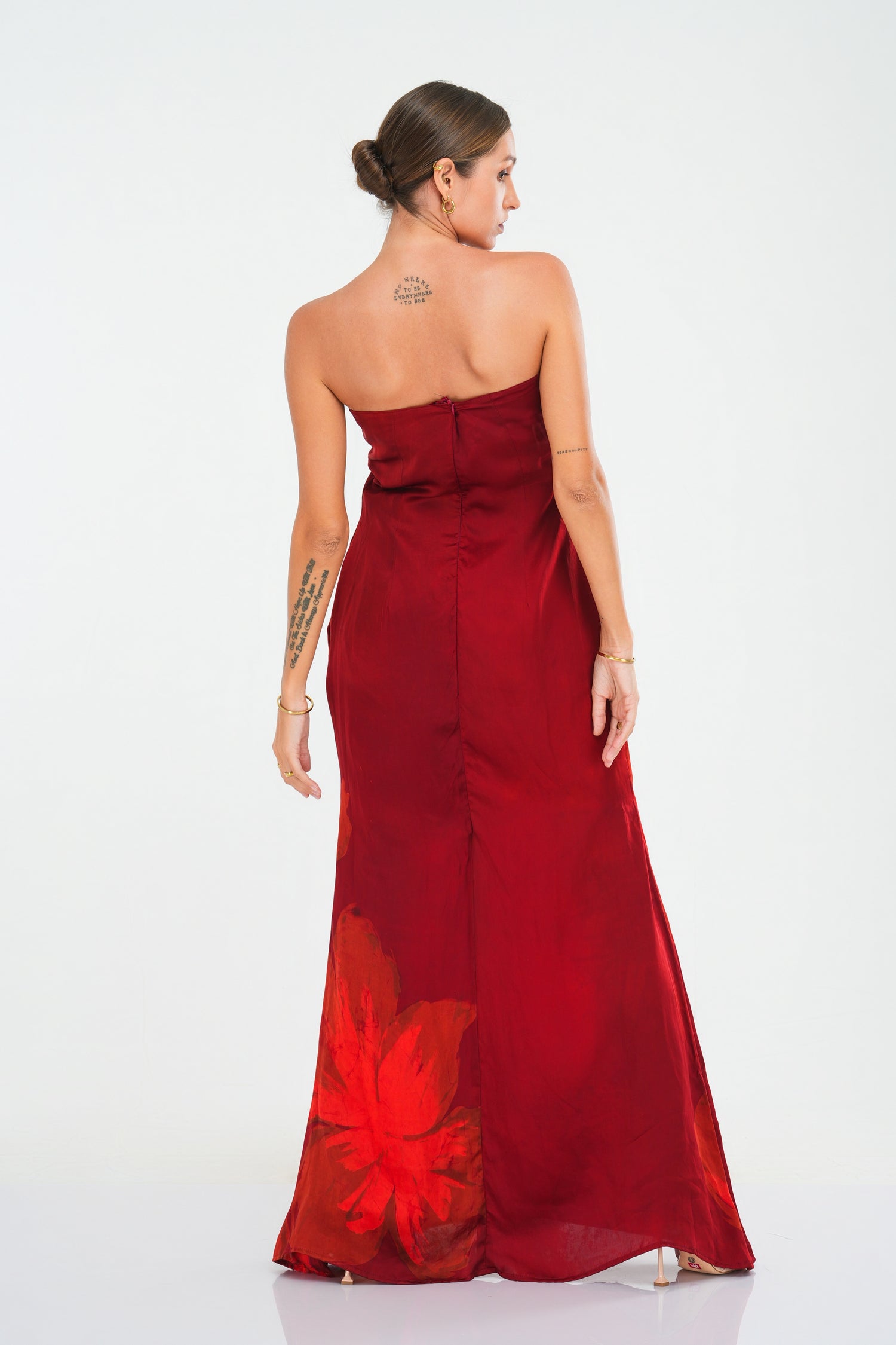 Burgundy Luxe Tube Dress