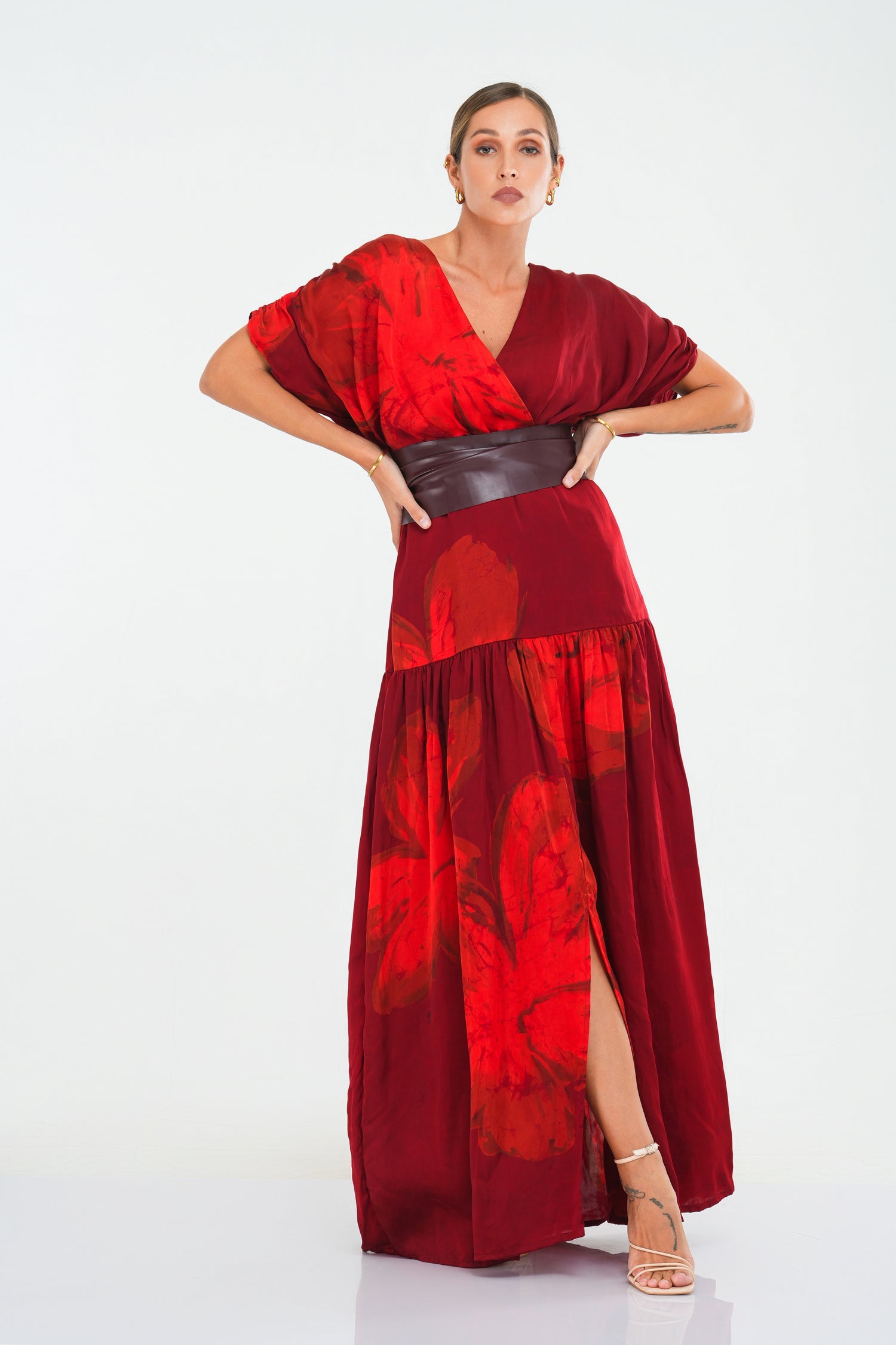 Burgundy Dream Sleeve Dress PRE-ORDER