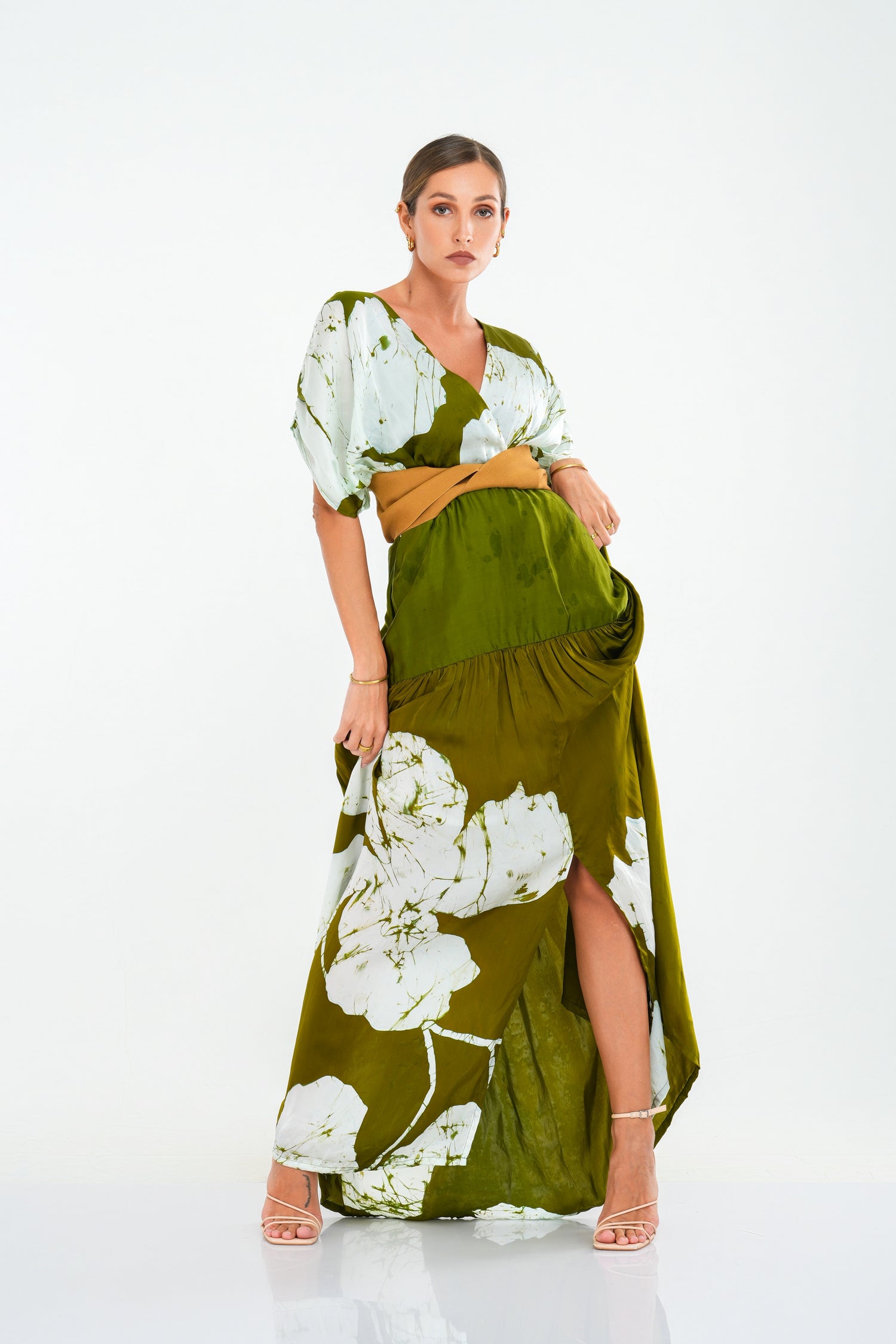 Khaki Green Dream Sleeve Dress