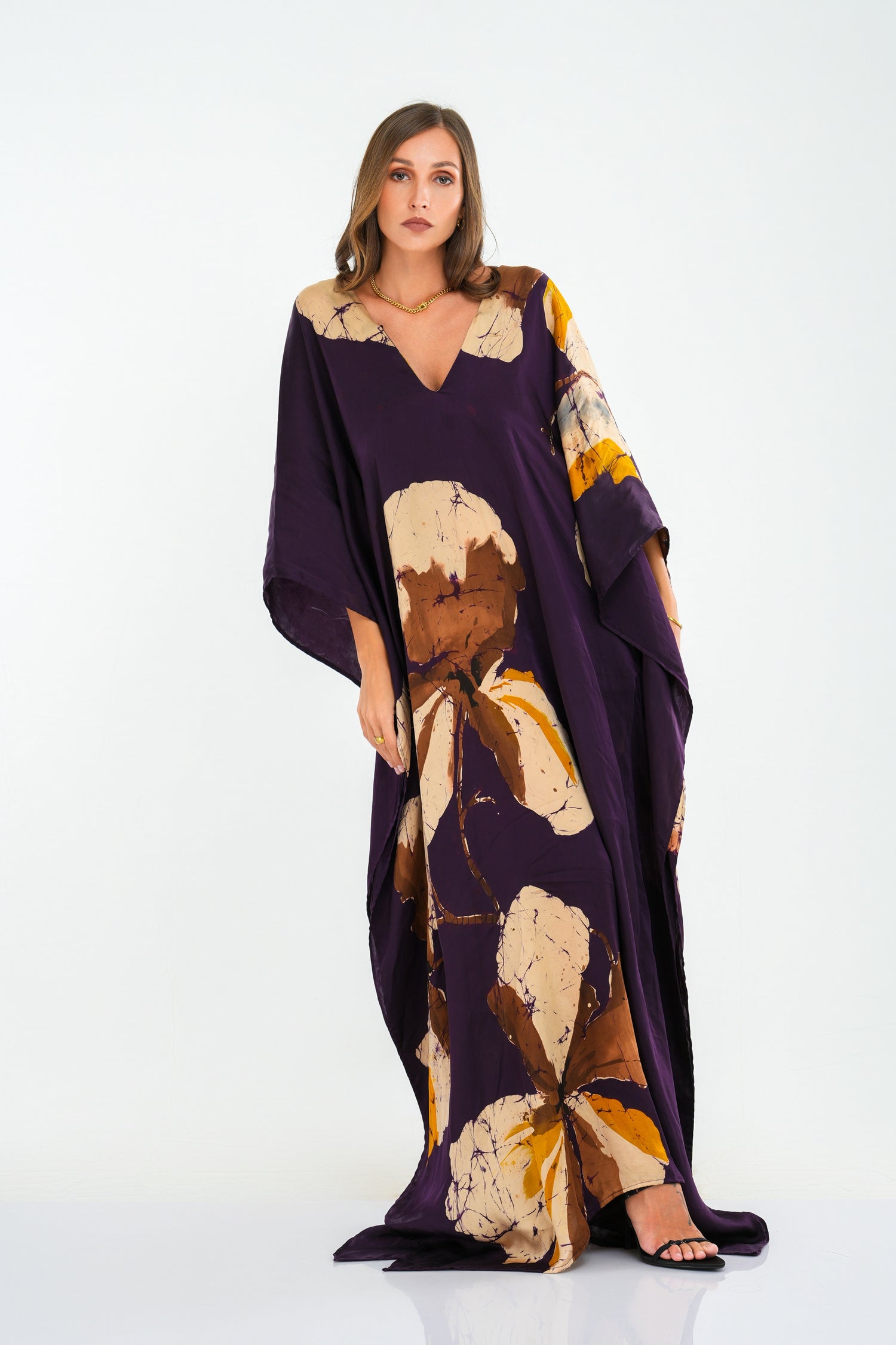 Luxe Violet Floral Caftan PRE-ORDER
