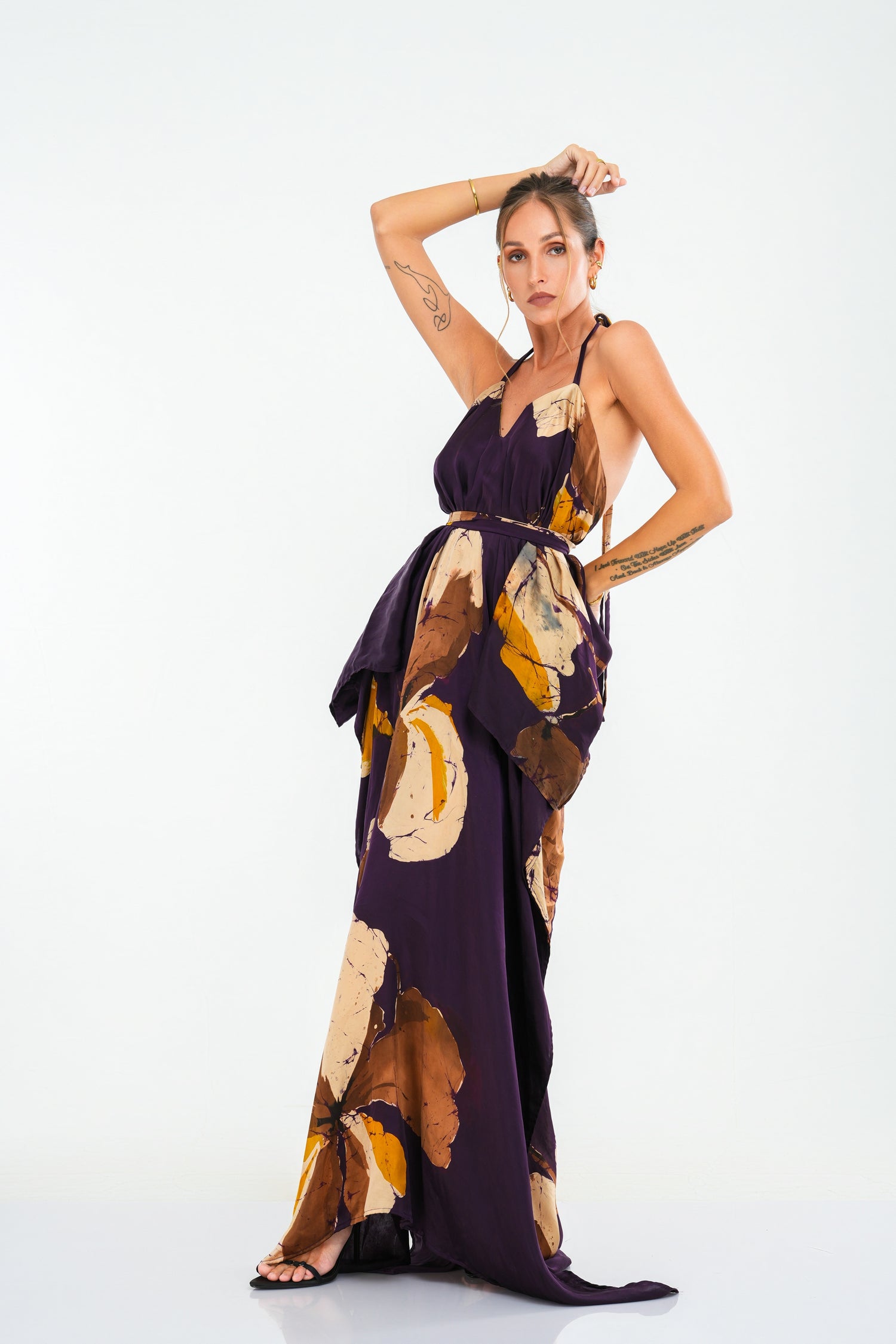 Luxe Violet Floral Caftan PRE-ORDER