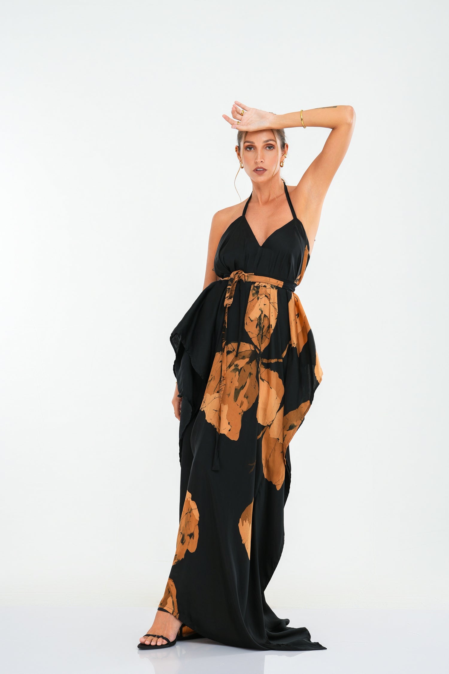 Luxe Black Floral Caftan PRE-ORDER