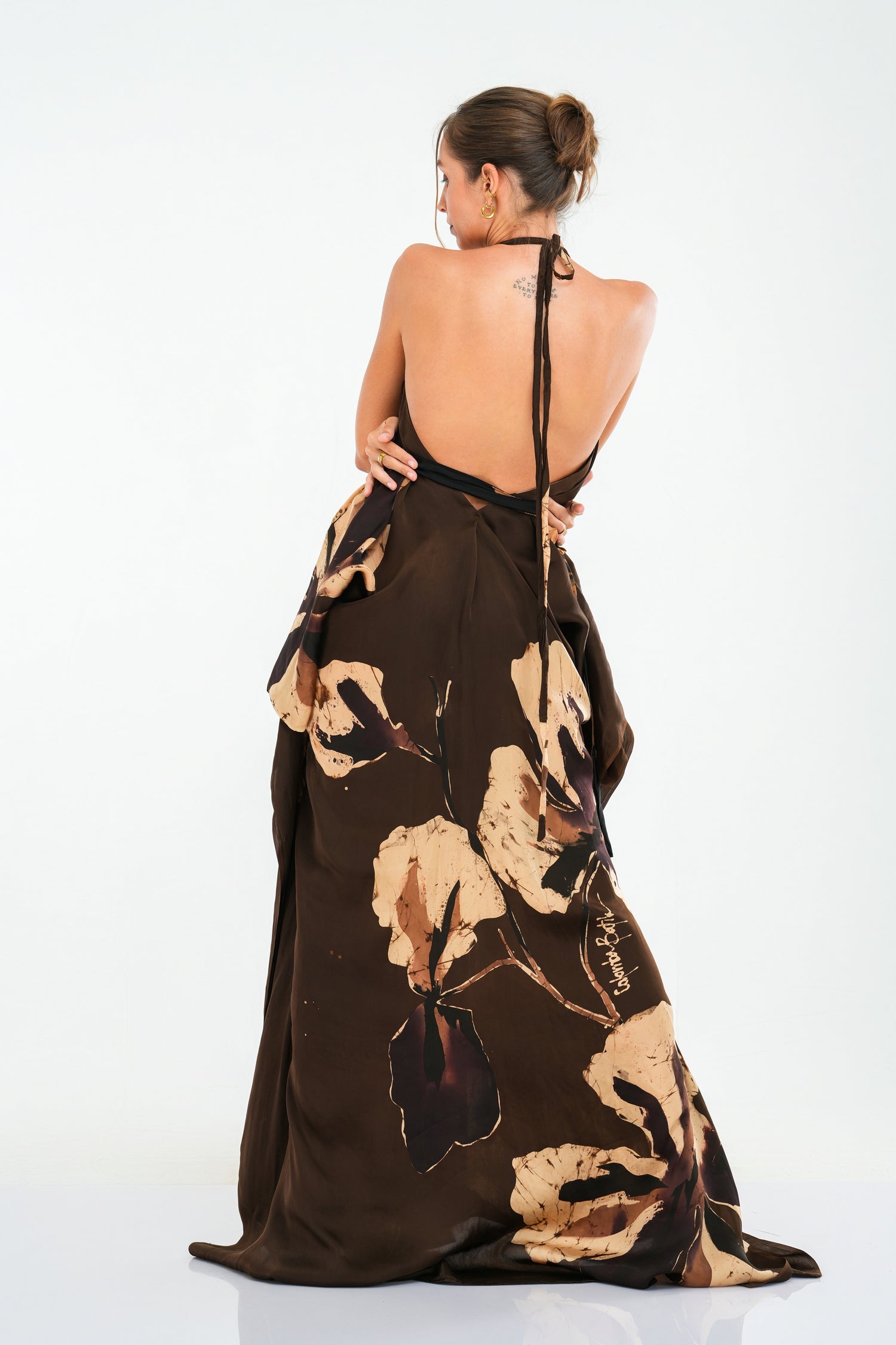 Luxe Brown Floral Caftan