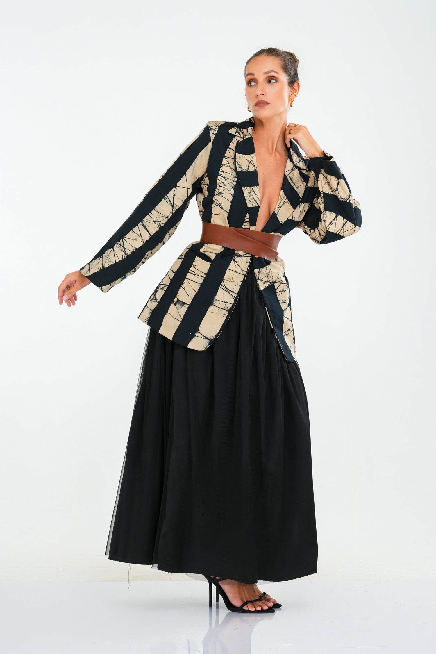 Black Luxe Stripes Jacket