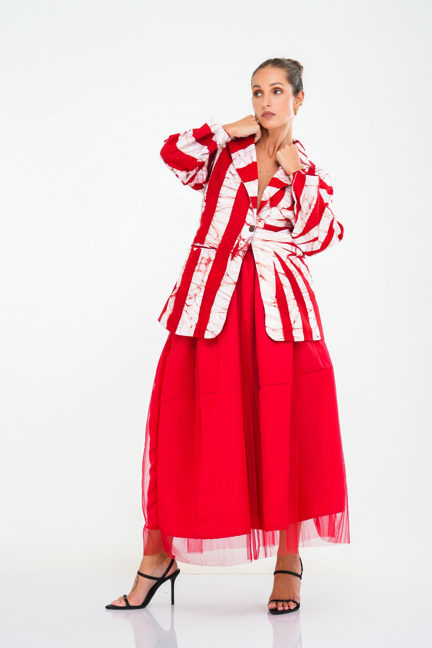 Red Luxe Stripes Jacket PRE-ORDER