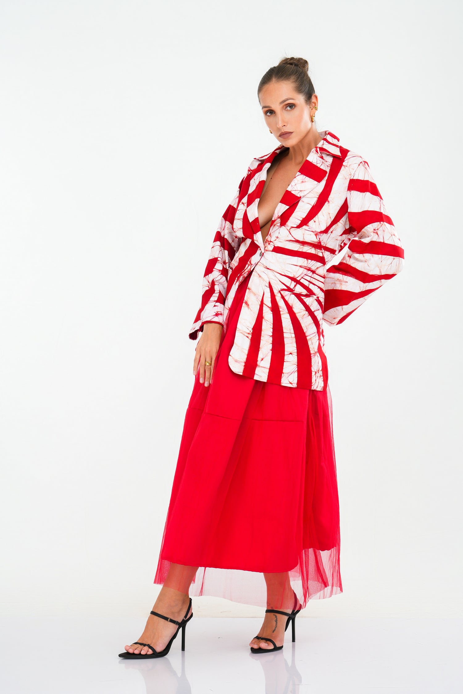 Red Luxe Stripes Jacket PRE-ORDER