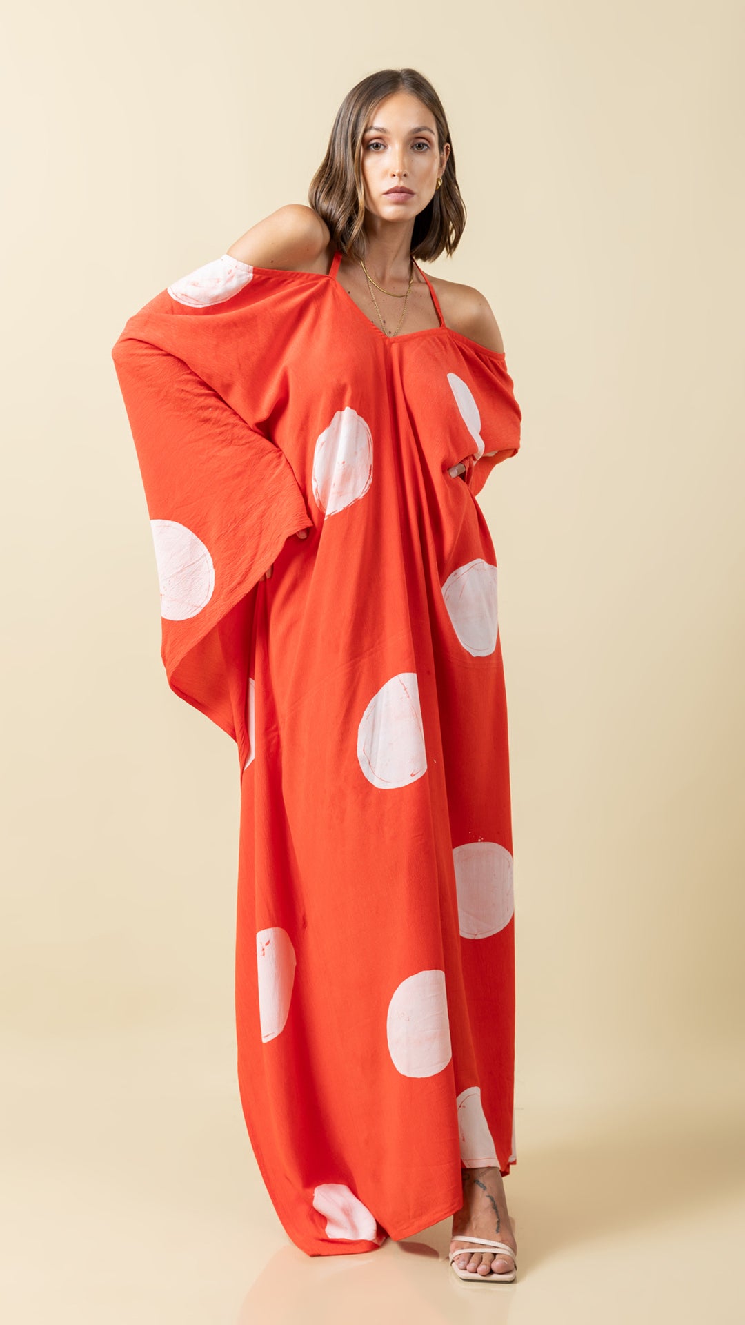 Red Polka Dot Kaftan