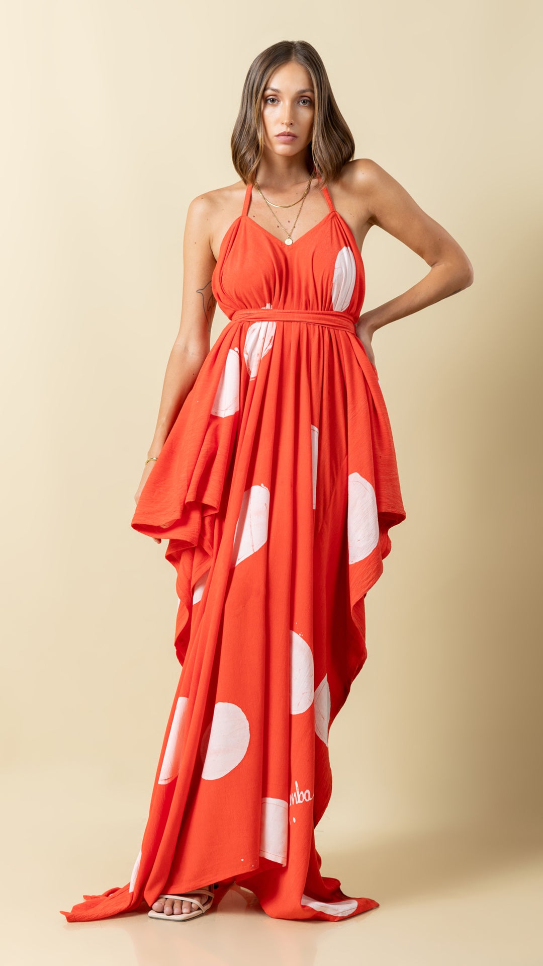 Red Polka Dot Kaftan