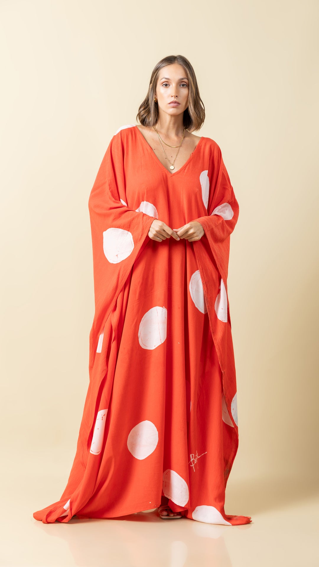 Red Polka Dot Kaftan