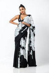Black Feminist Abstract Saree