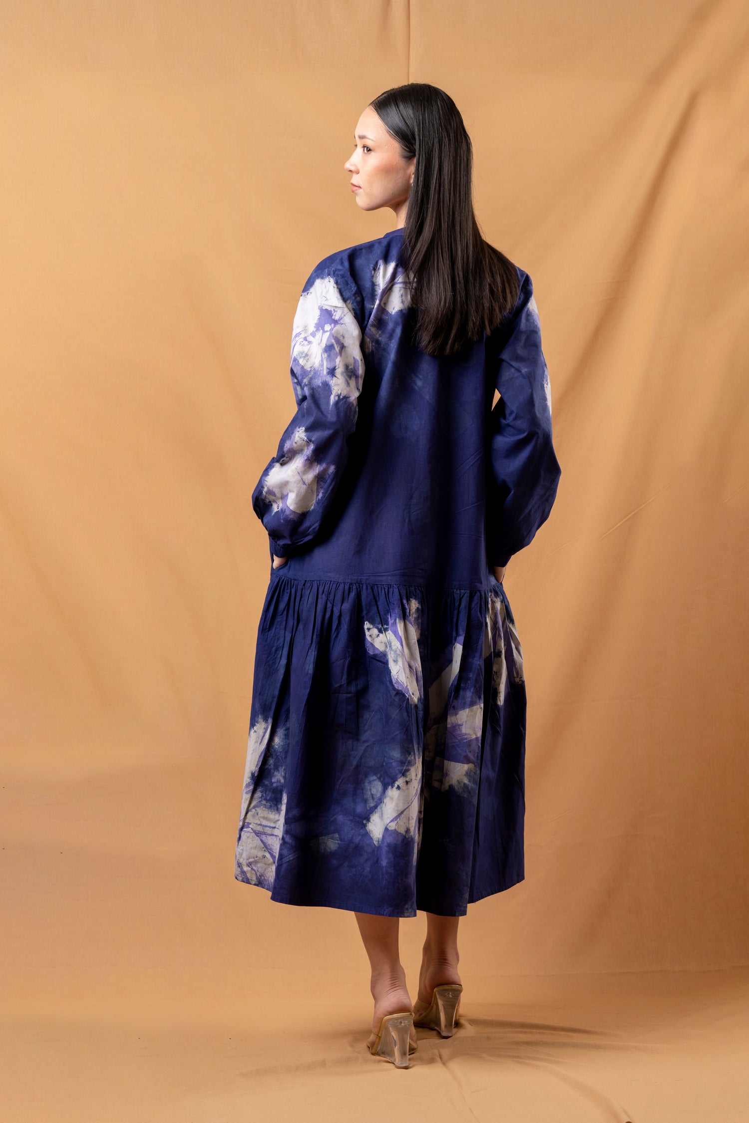 Timeless Flow Long-Sleeve  Blue Dress