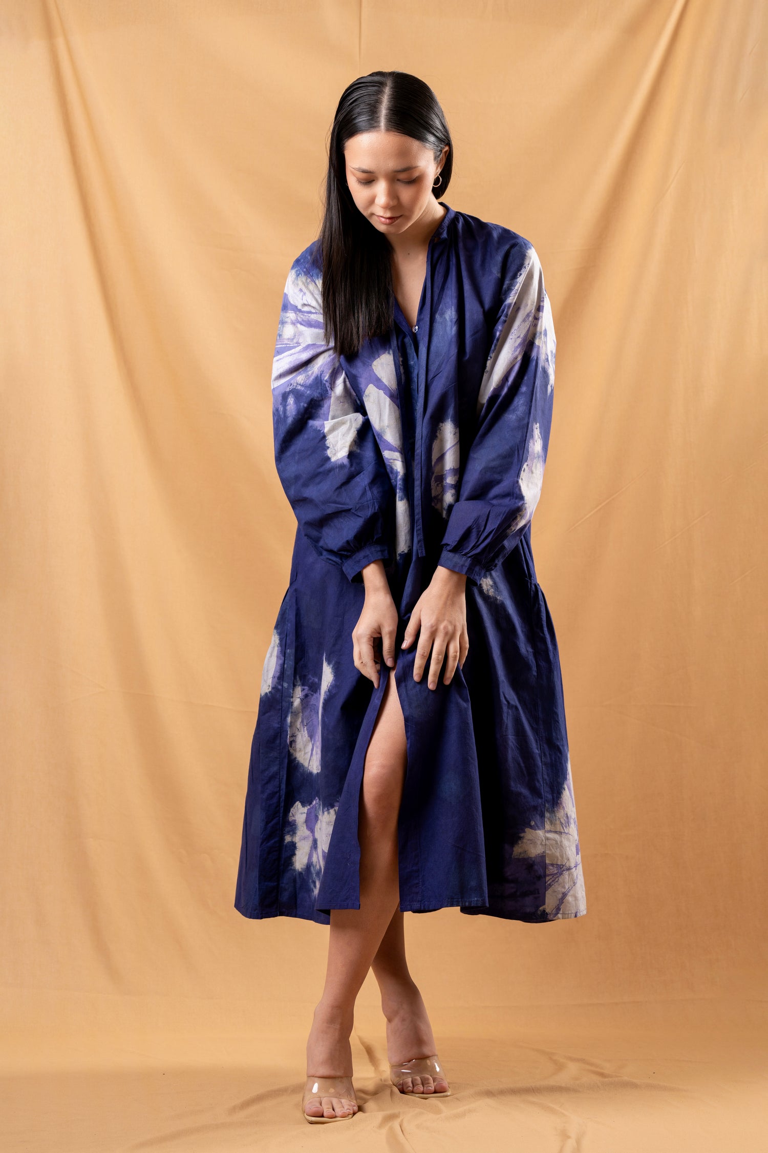 Timeless Flow Long-Sleeve  Blue Dress