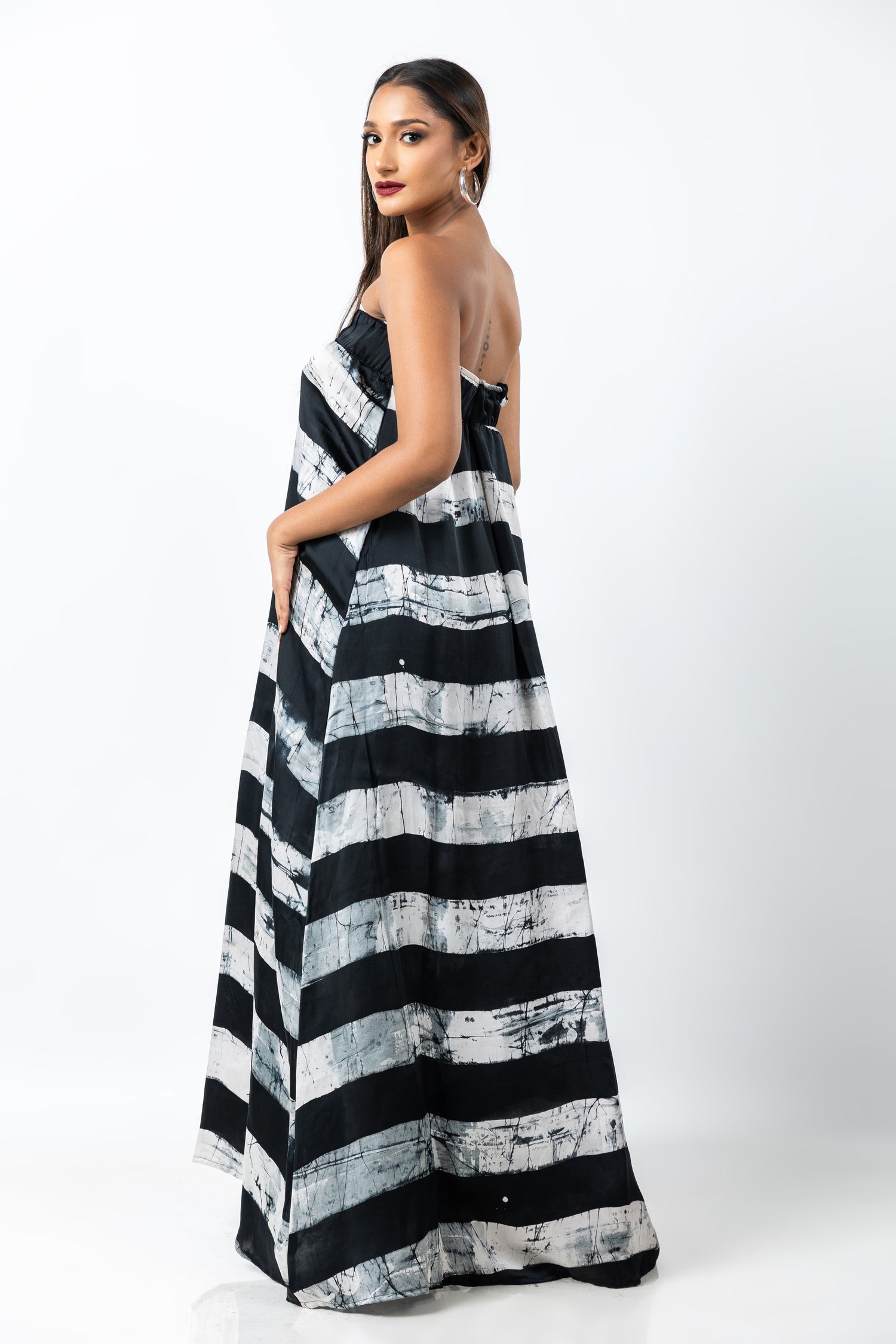 Ravishing Black Stripes Tube Dress