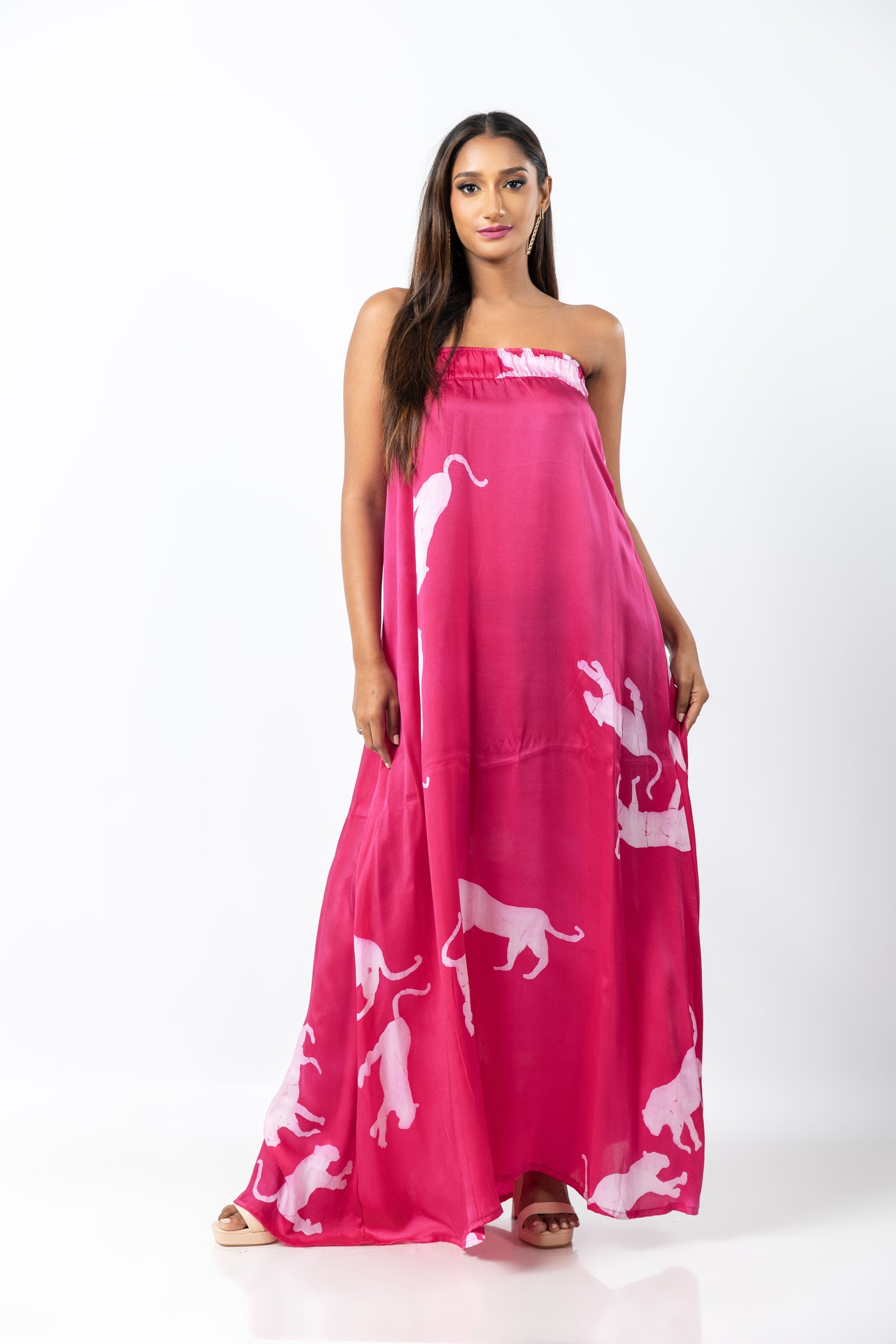 Ravishing Pink Tiger Tube Dress