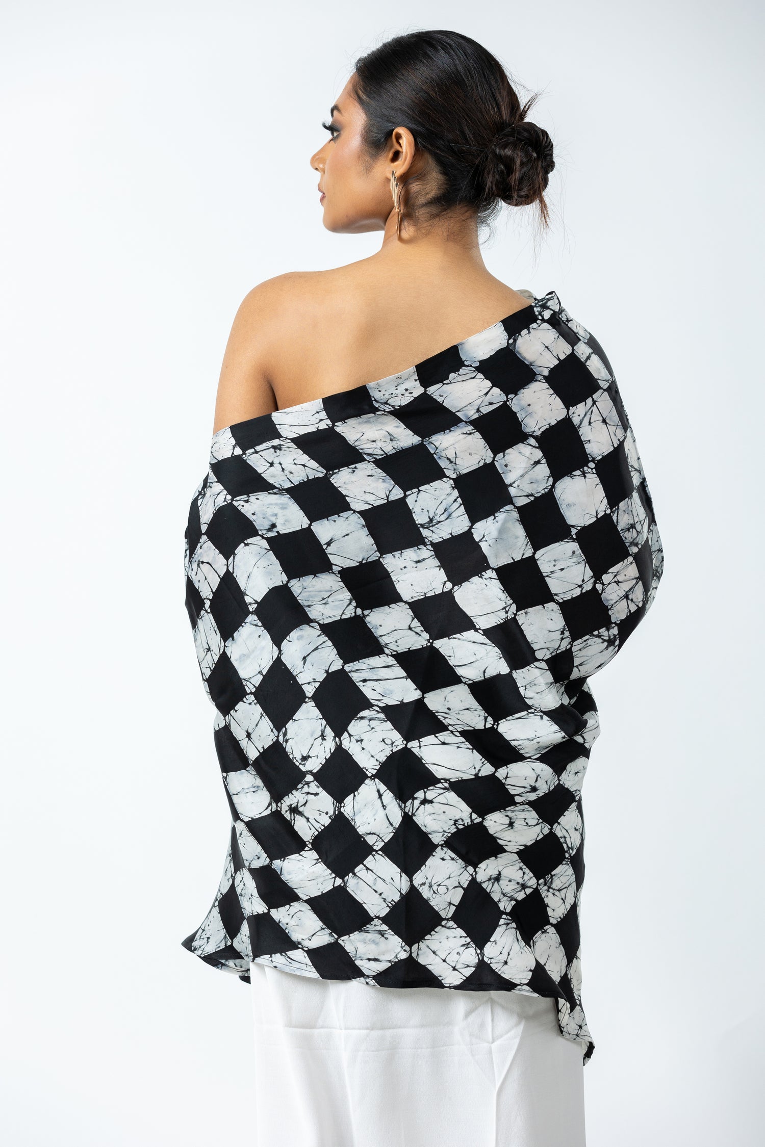 Checkered Tunic Top